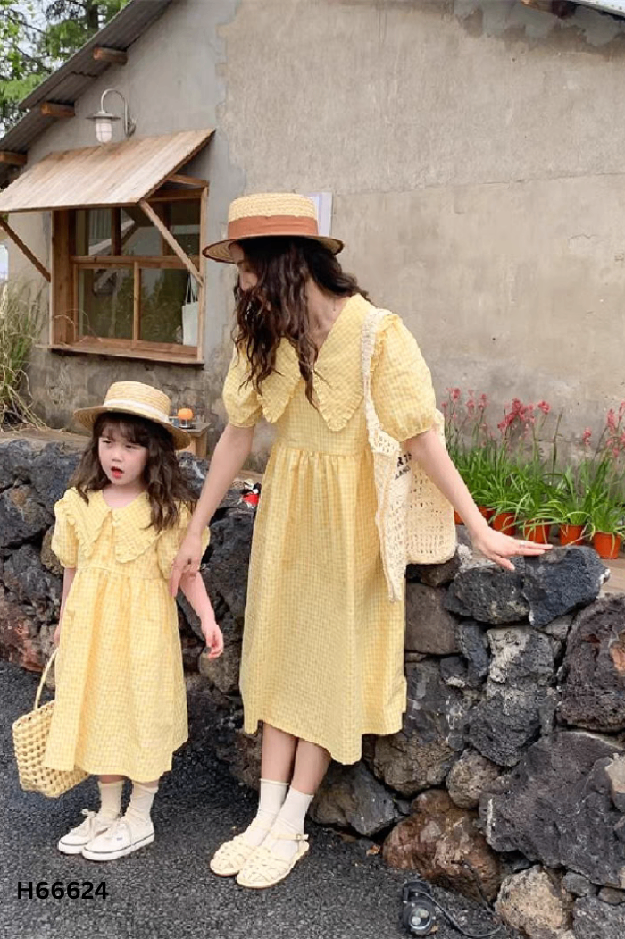 Váy vàng phối trắng KIDS