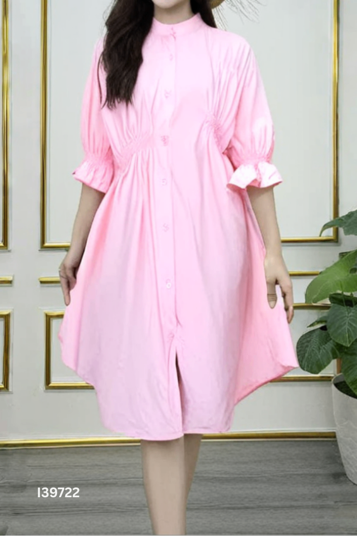 Váy hoồng phối khuy