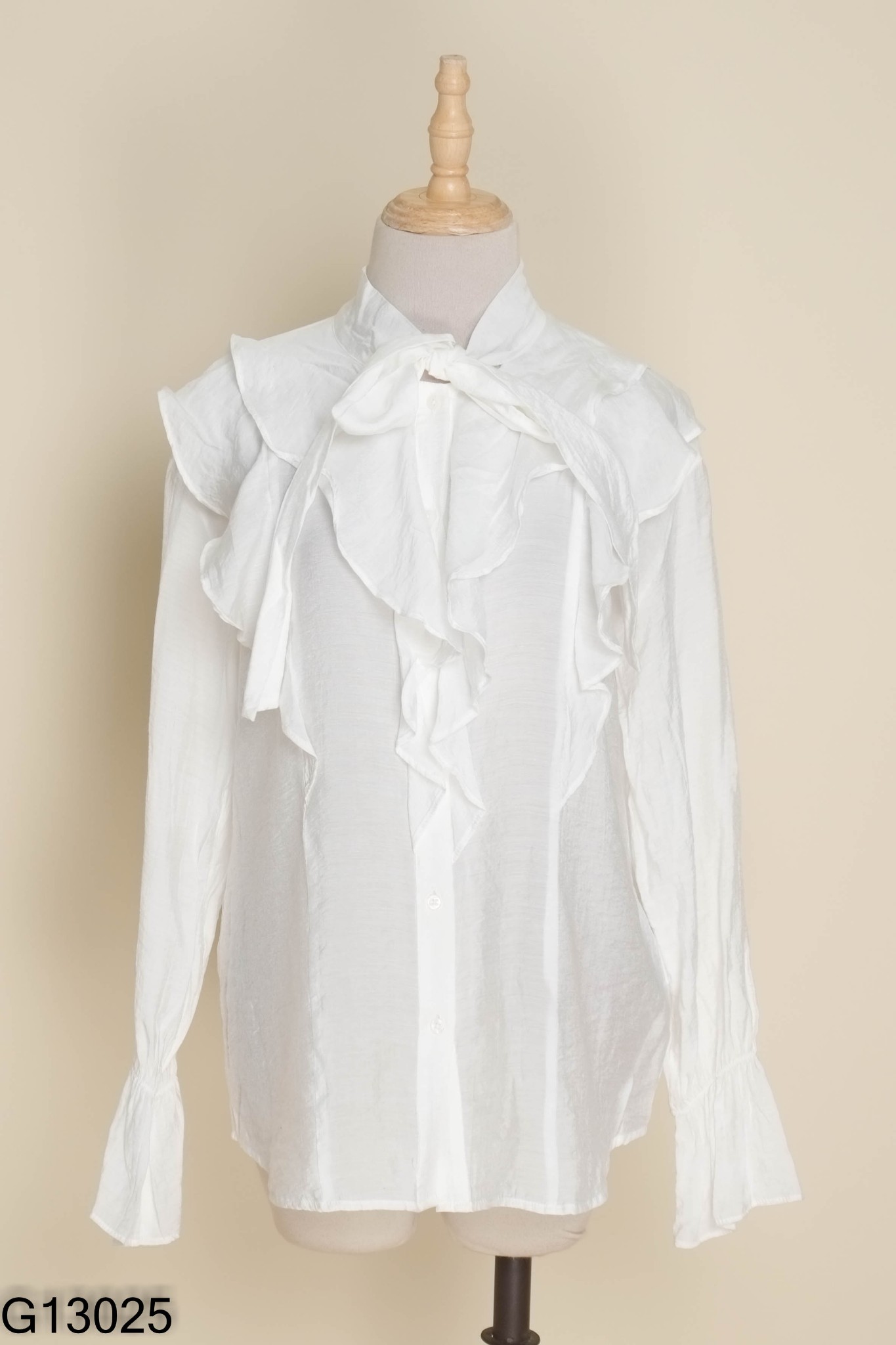 Áo MIXXO đũi trắng phối bèo