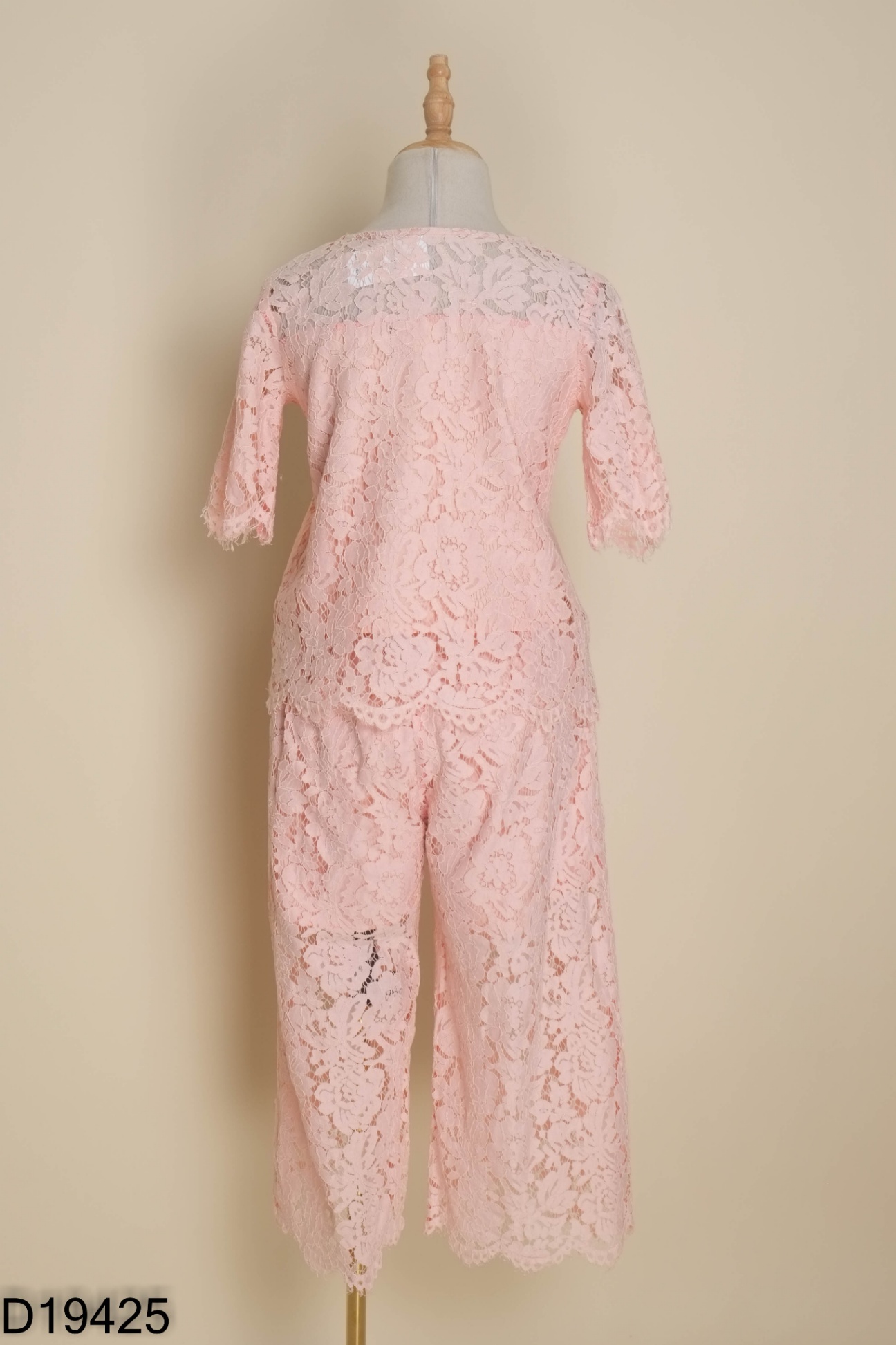 SET Áo ren H'ALLURE ren hồng + quần dài