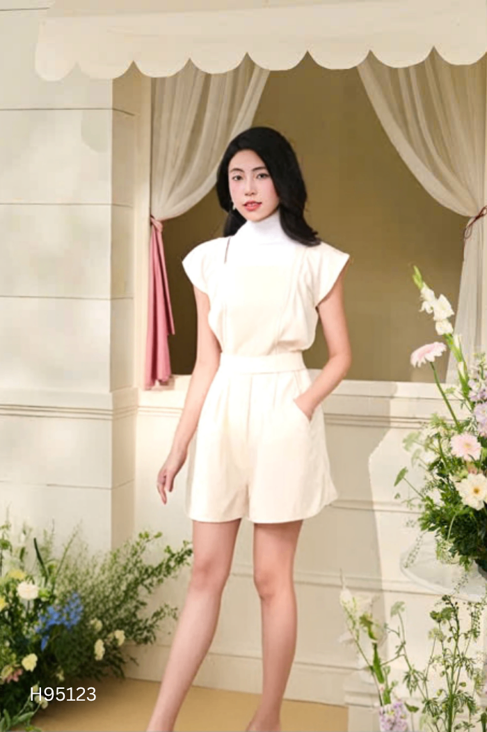 Jumpsuits be cổ vuông
