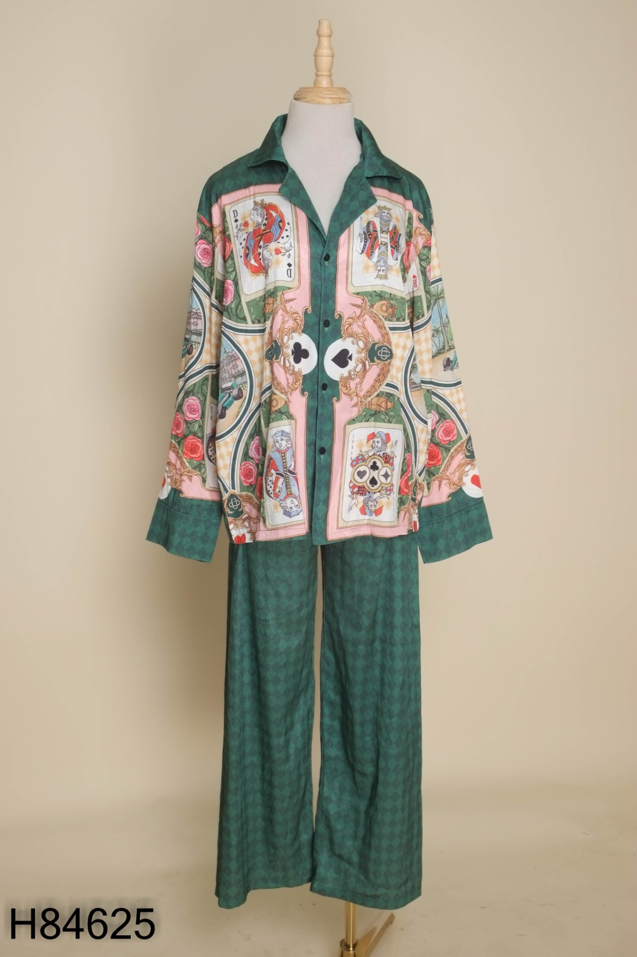 SET Pijama xanh họa tiết + quần dài