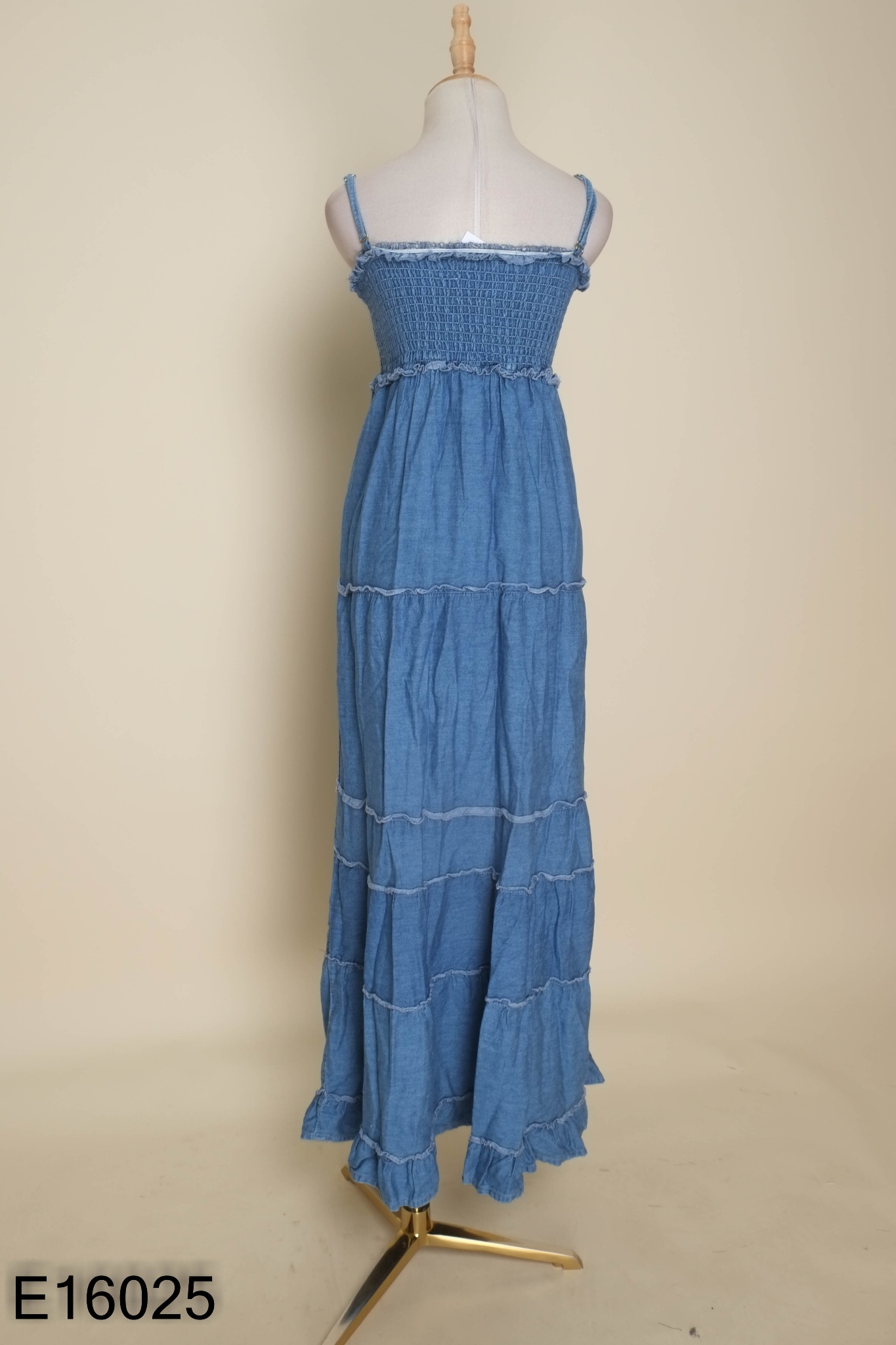 Váy hai dây jeans xanh
