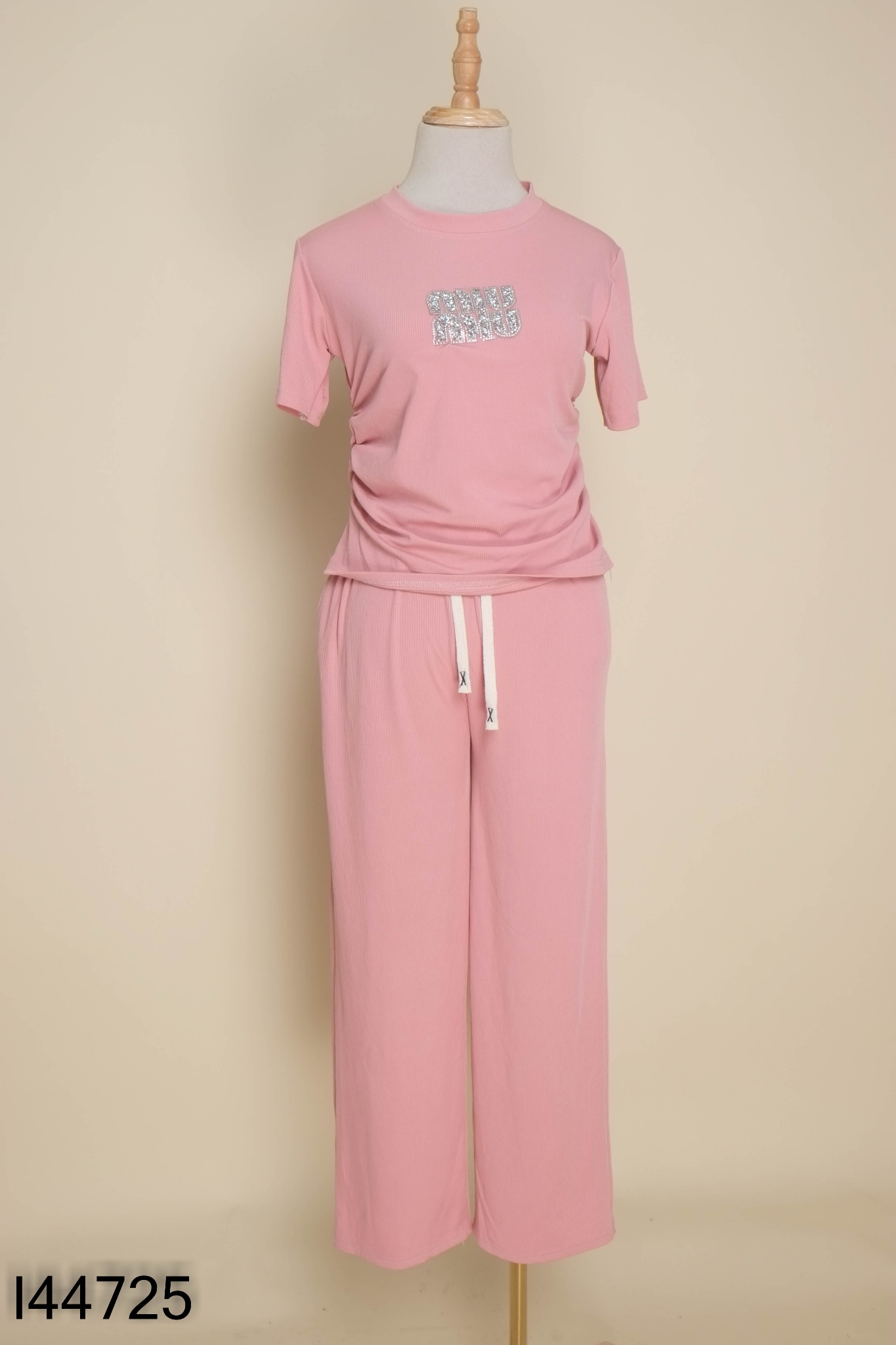 SET thun hồng áo + quần suông