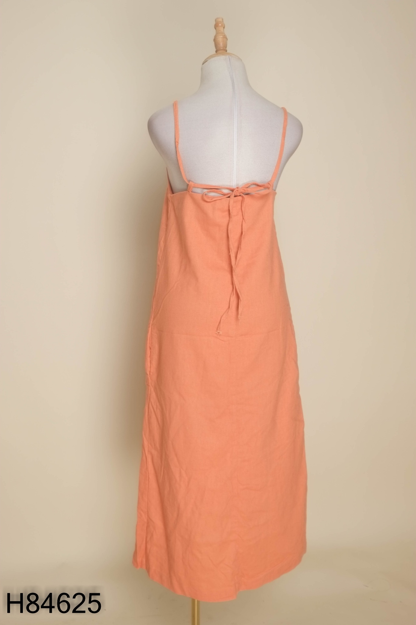 Váy 2s linen cam trơn
