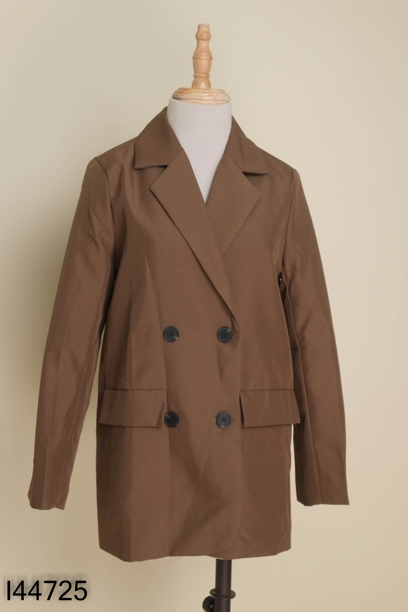 NEWTAG Áo blazer nâu trơn