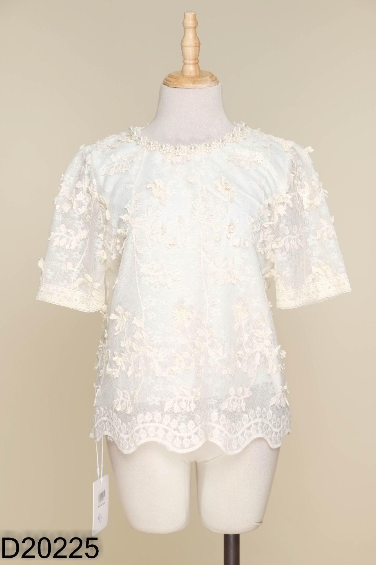 Áo be cổ viền ngọc