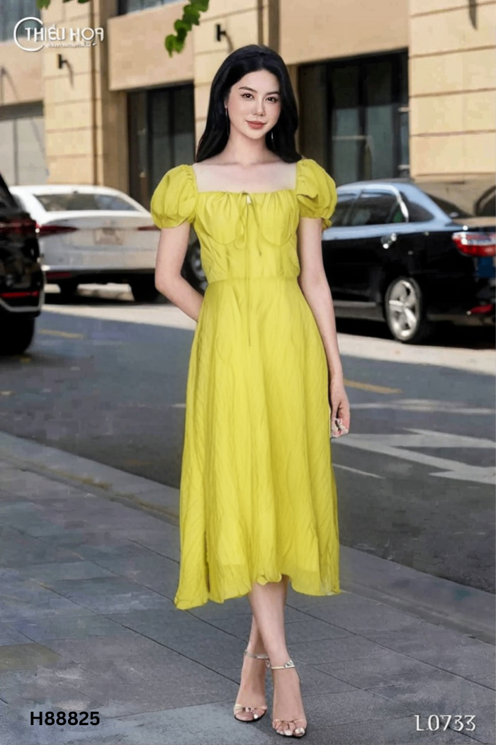 Váy xanh vàng OLV BOUTIQUE