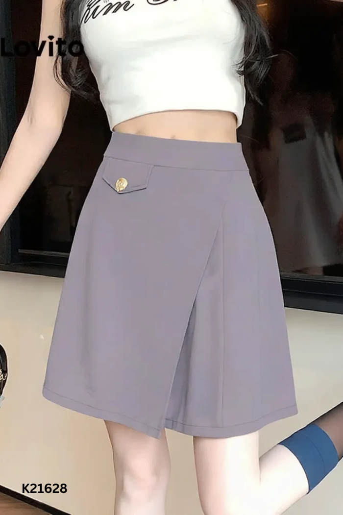 Chân váy LOVITO ghi phối vạt
