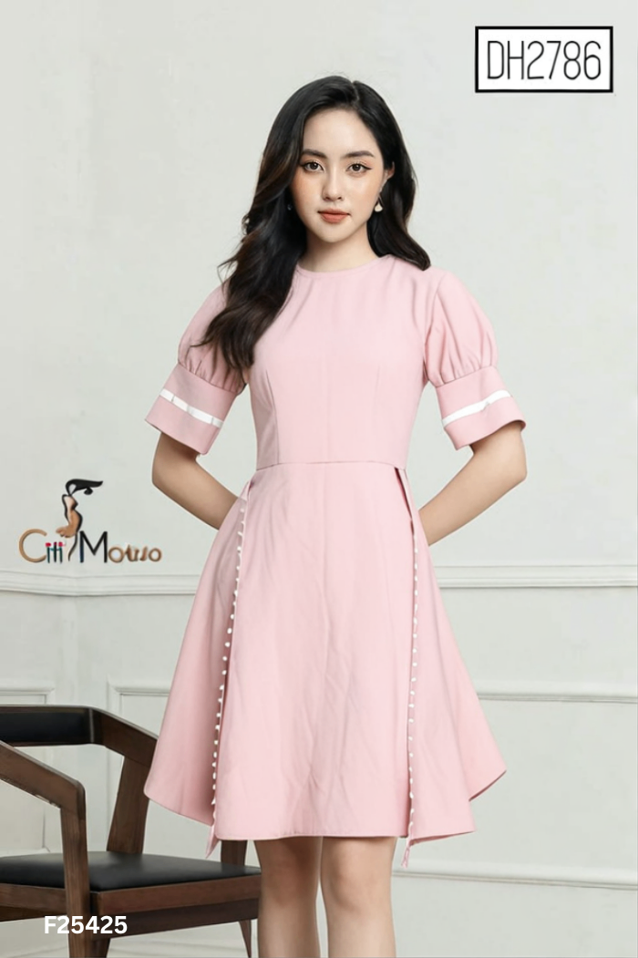 Váy GERME hồng đính ngọc
