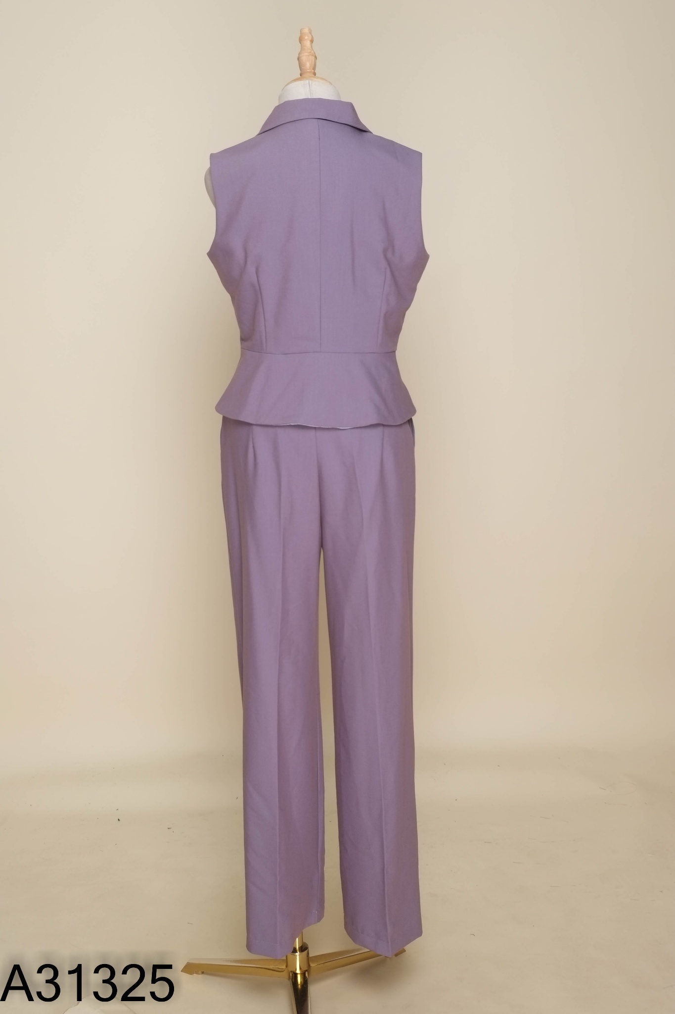 SET Áo gile + quần dài tímm trơn