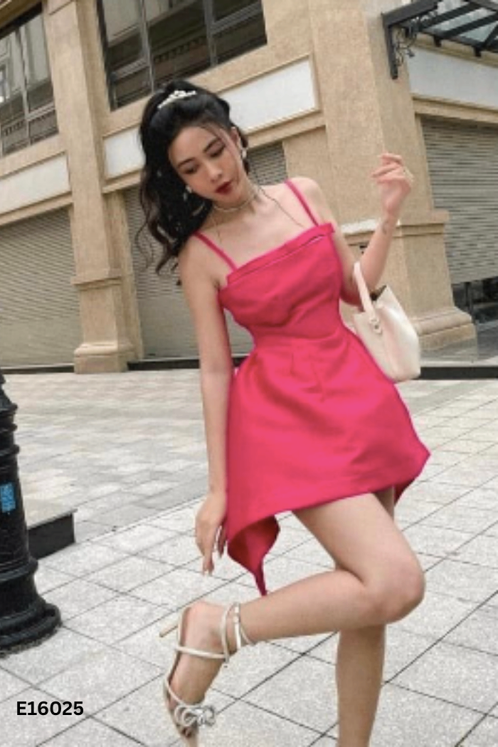 NEWTAG Set Áo hai dây ASHLEY hồng + chân váy