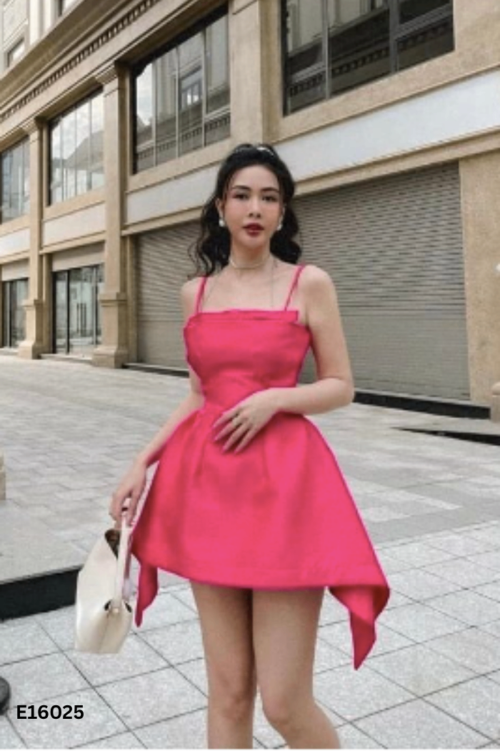 NEWTAG Set Áo hai dây ASHLEY hồng + chân váy