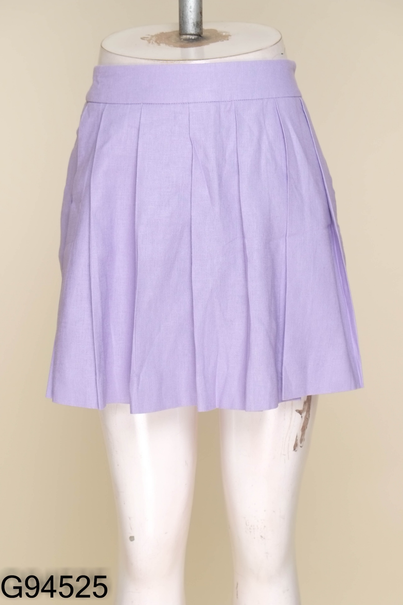 Quần giả váy MIXXO linen tím xếp ly