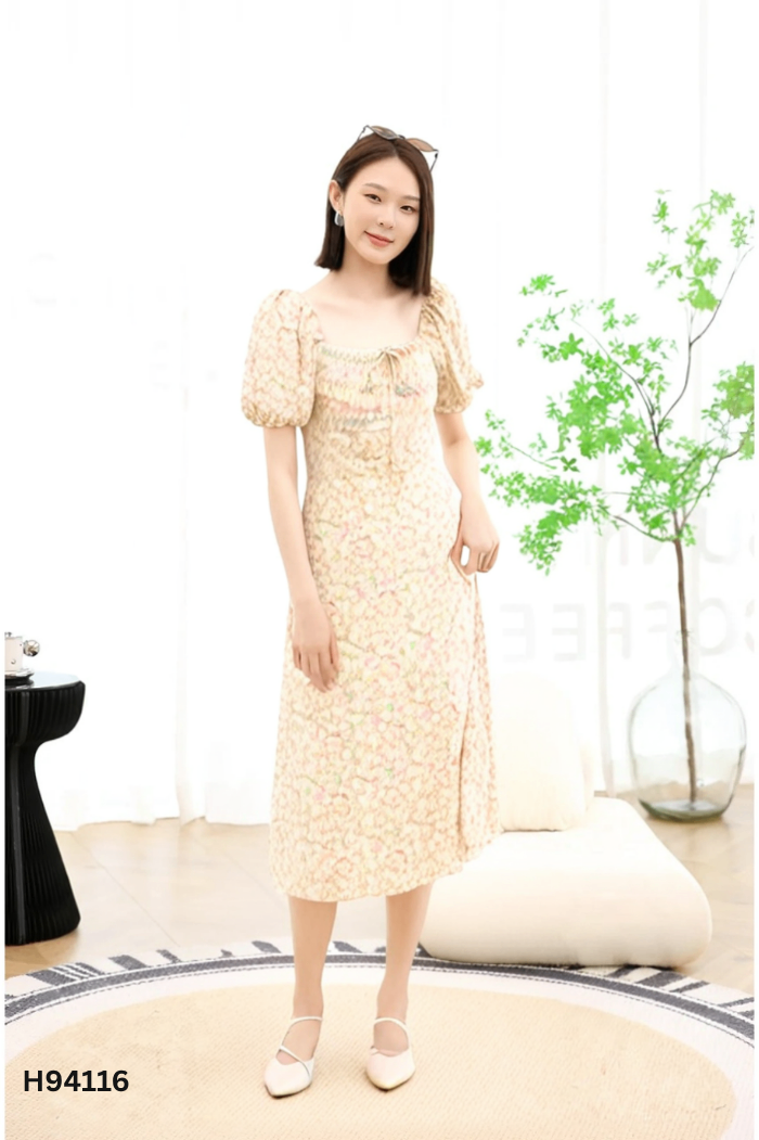 Váy NEWDAY hoa vàng hồng