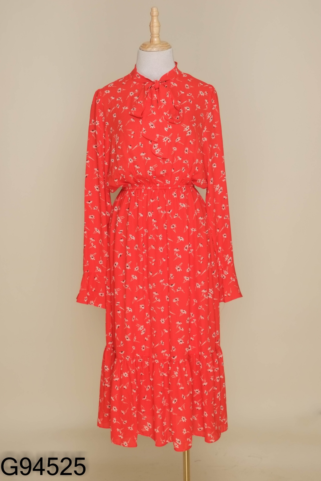 Váy MIXXO đỏ hoa eo chun