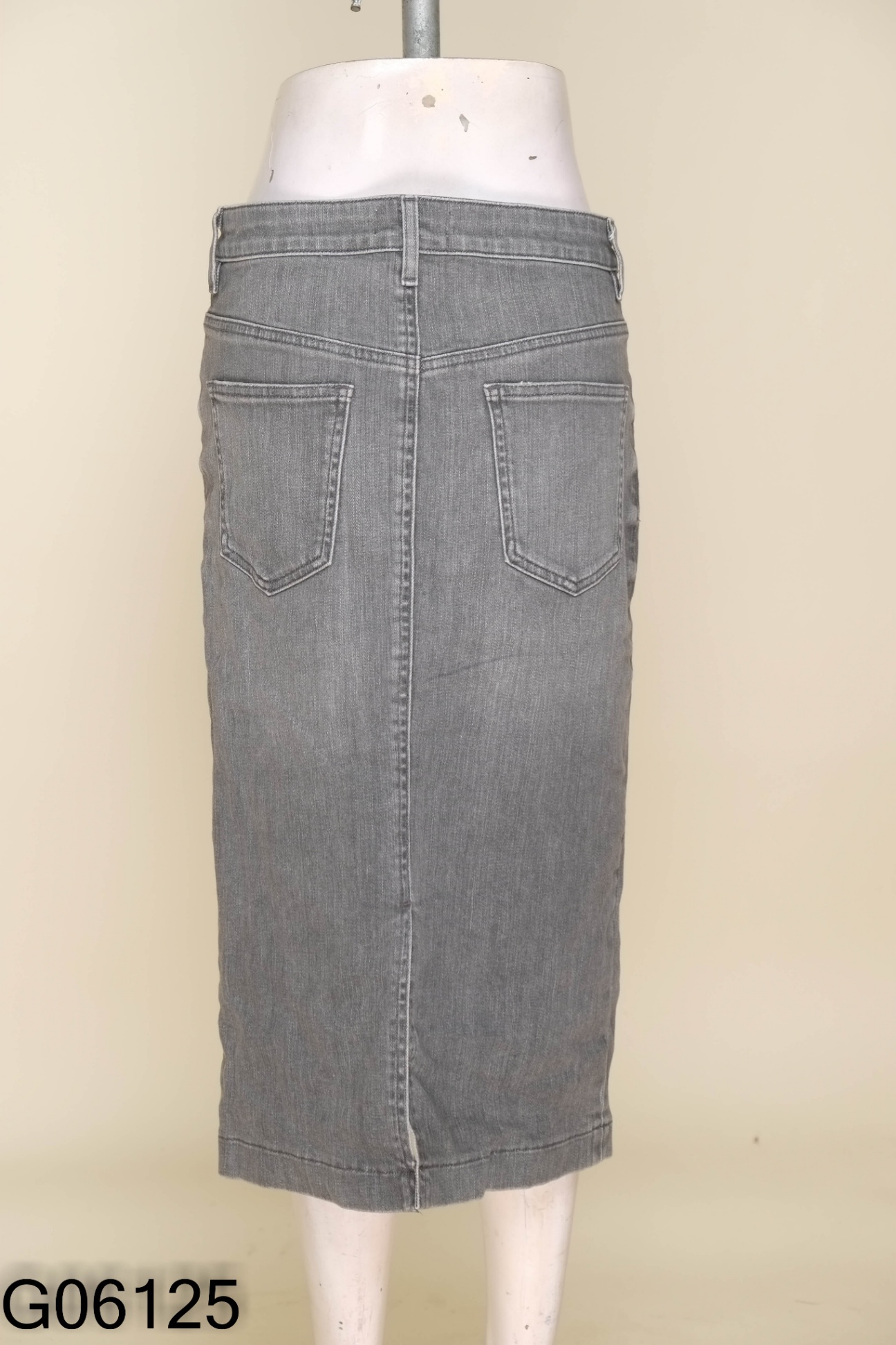 Chân váy jeans xám trơn