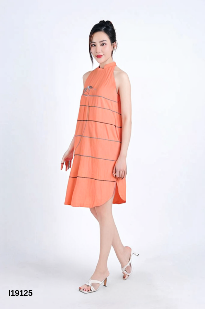Váy linen OZ DESIGN HOUSE thêu họa tiết