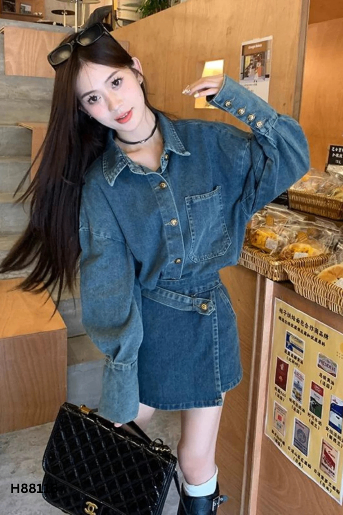 Áo khoác jeans xanh