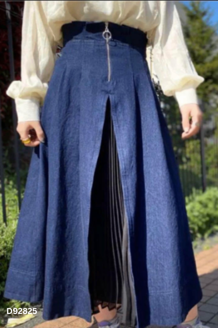 Chân váy jeans xanh đậm