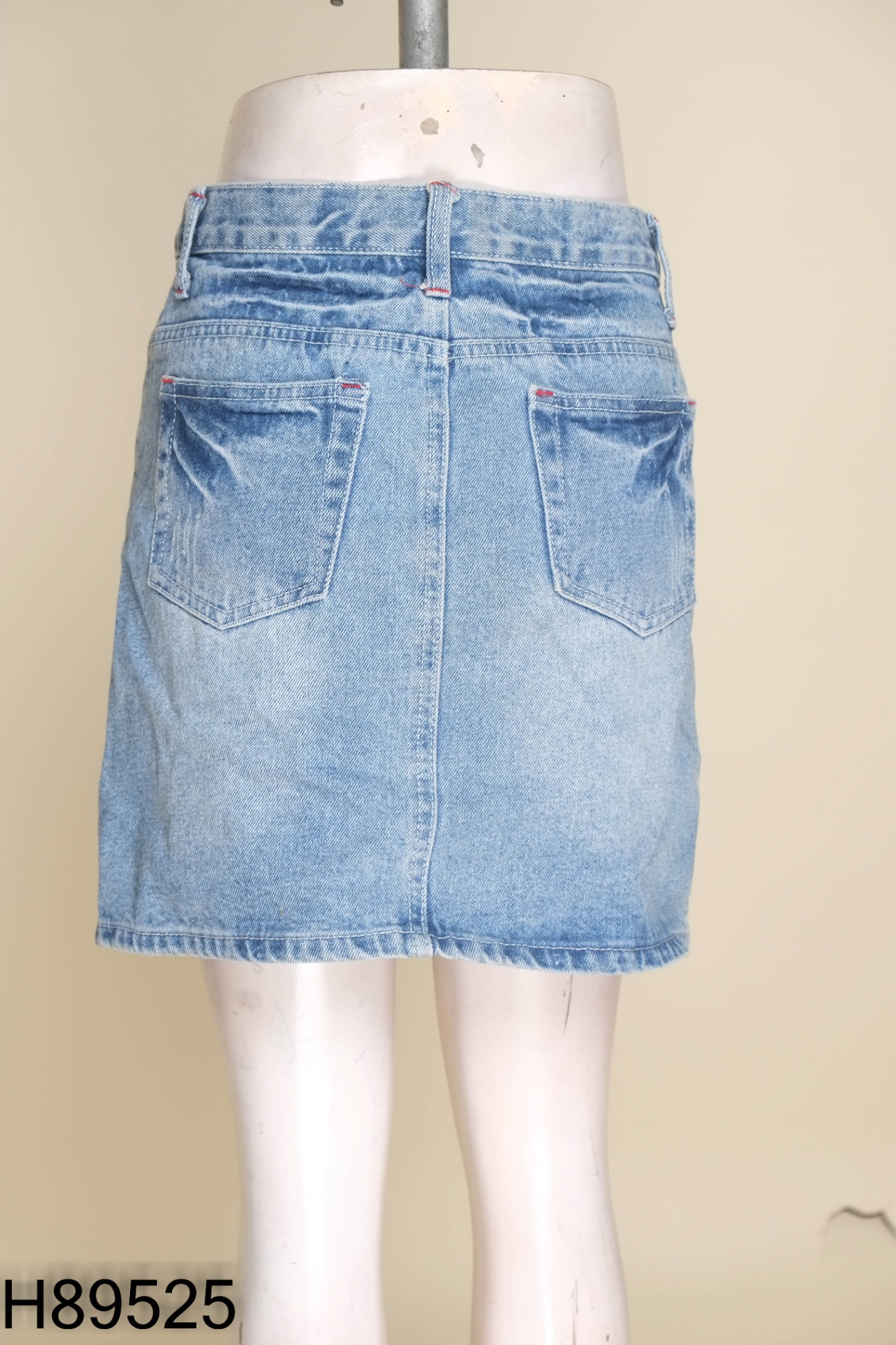 Chân váy jeans xanh dáng ngắn