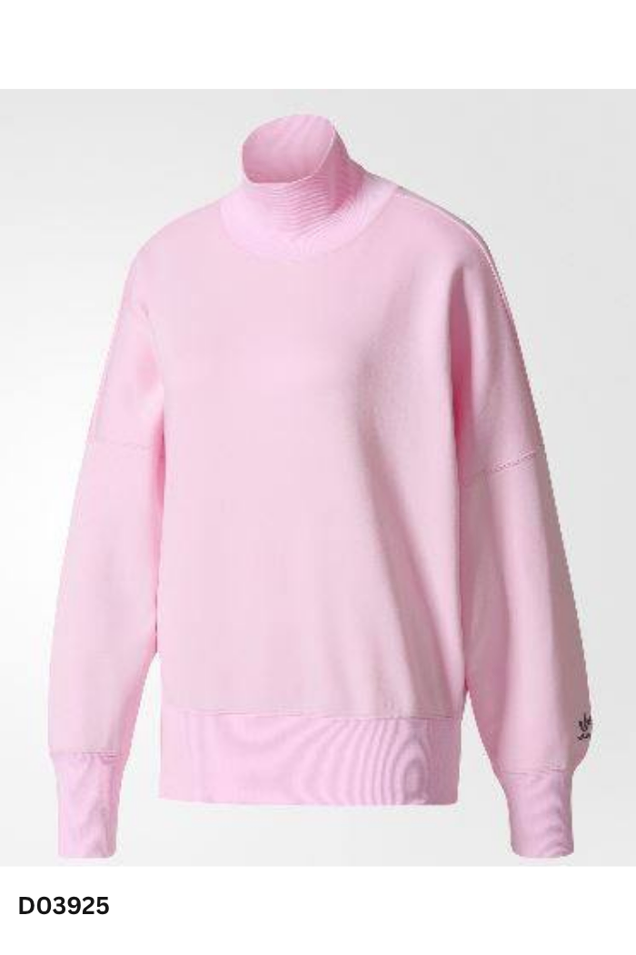 Áo nỉ ADIDAS hồng cổ cao