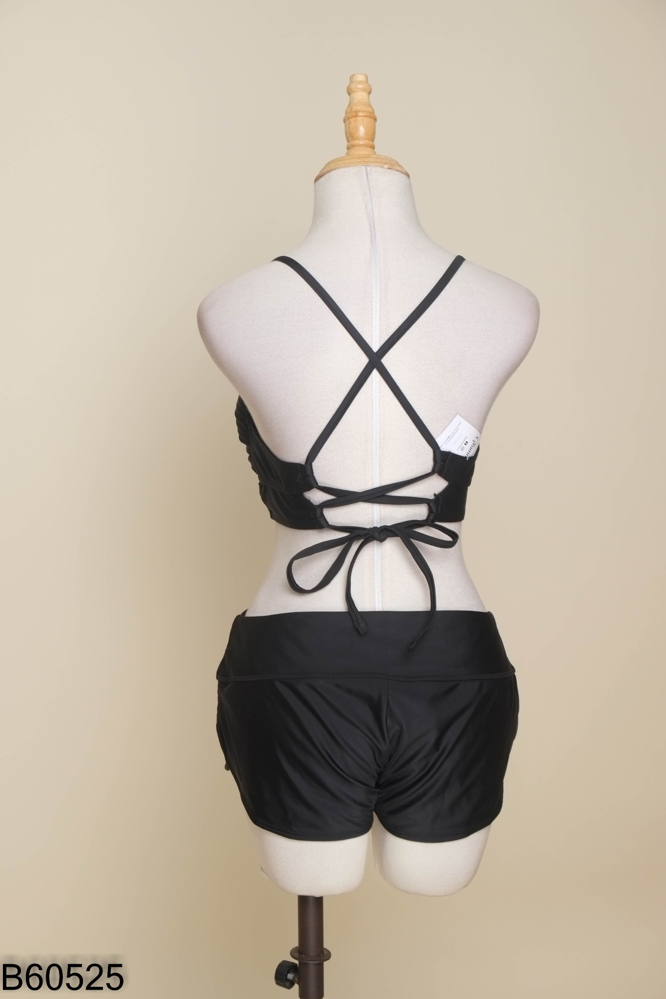Set Bikini 2 mảnh đen thêu hoa