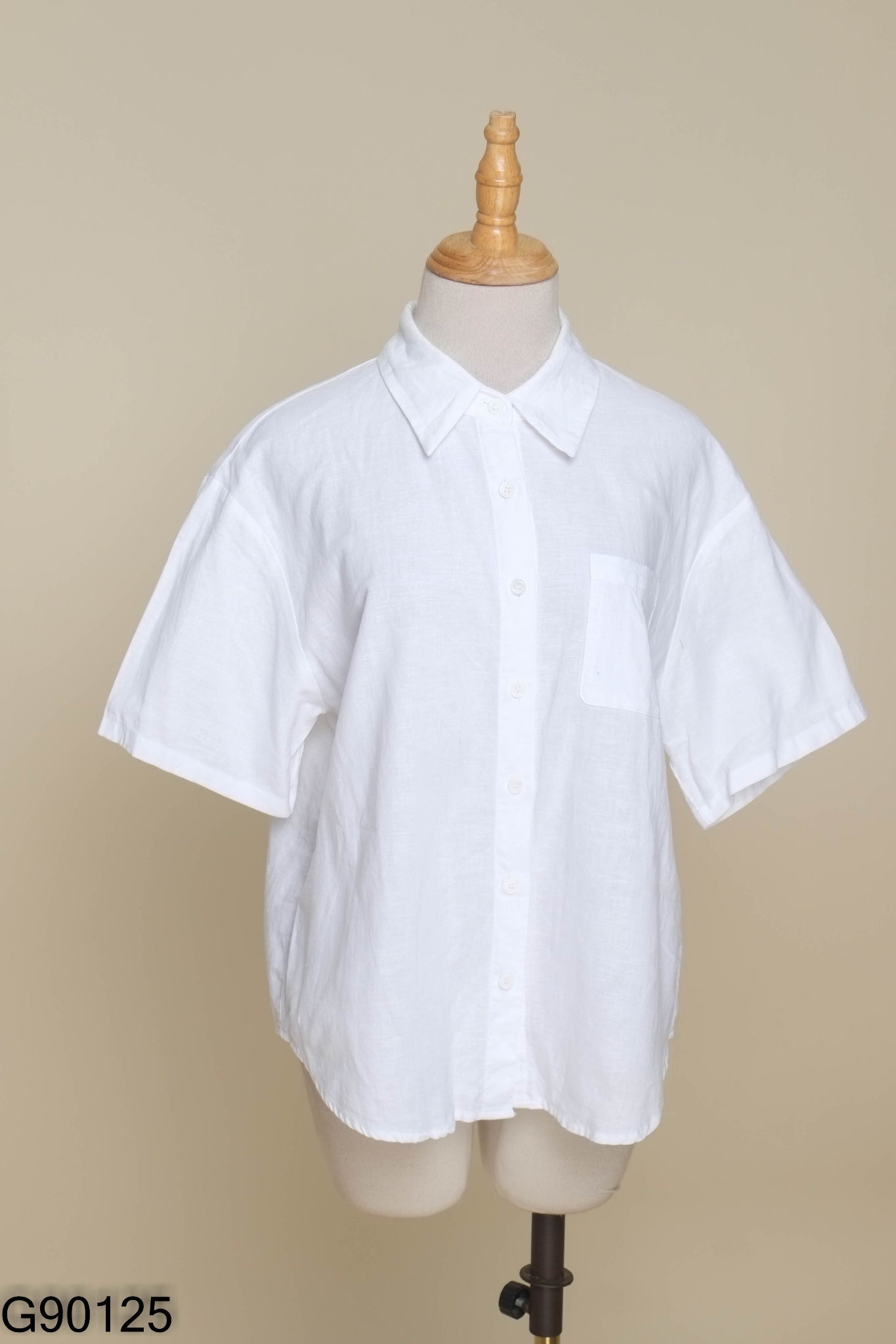 Áo sơ mi MULVAN linen trắng