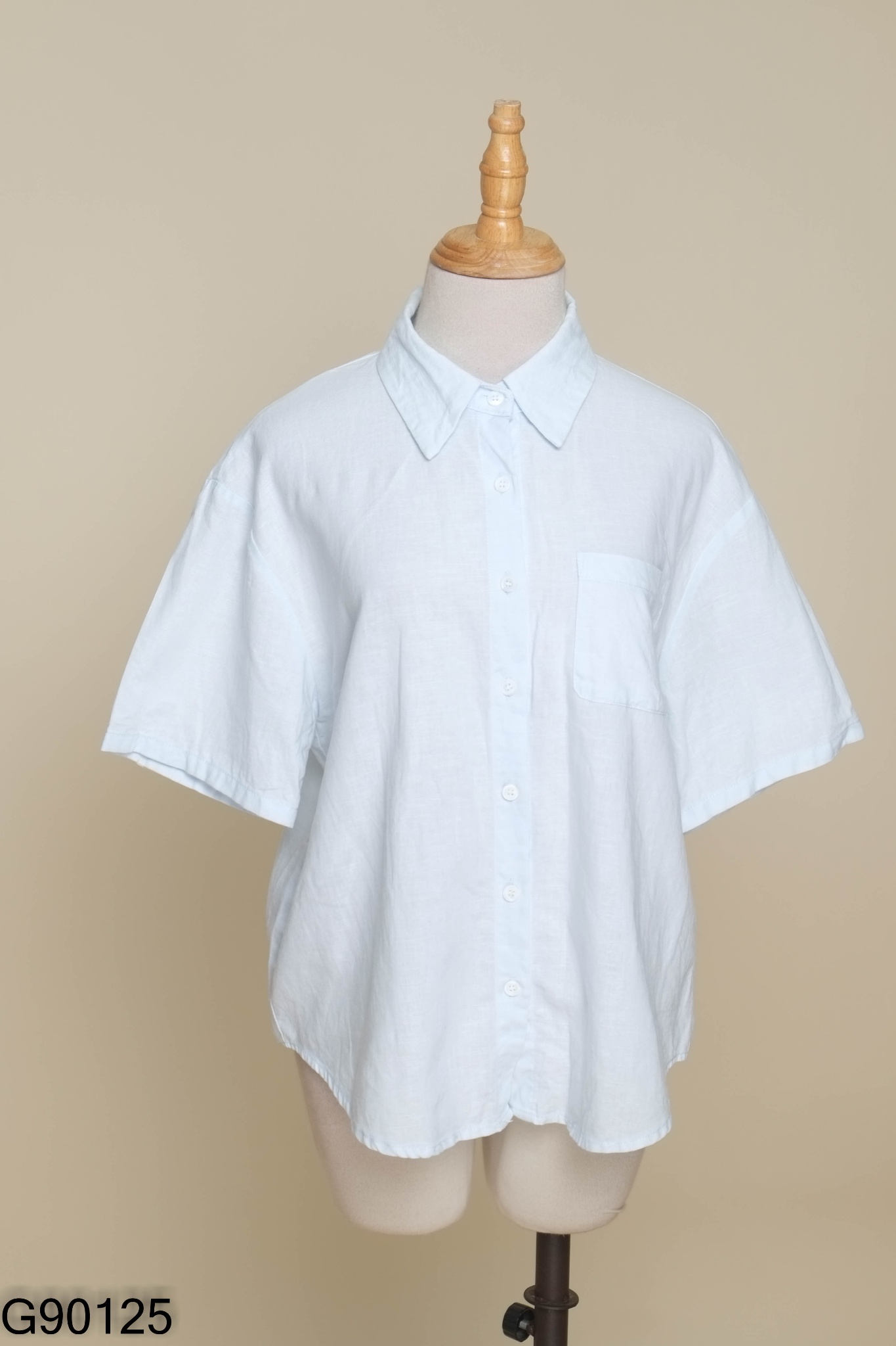 Áo sơ mi MULVAN linen xanh