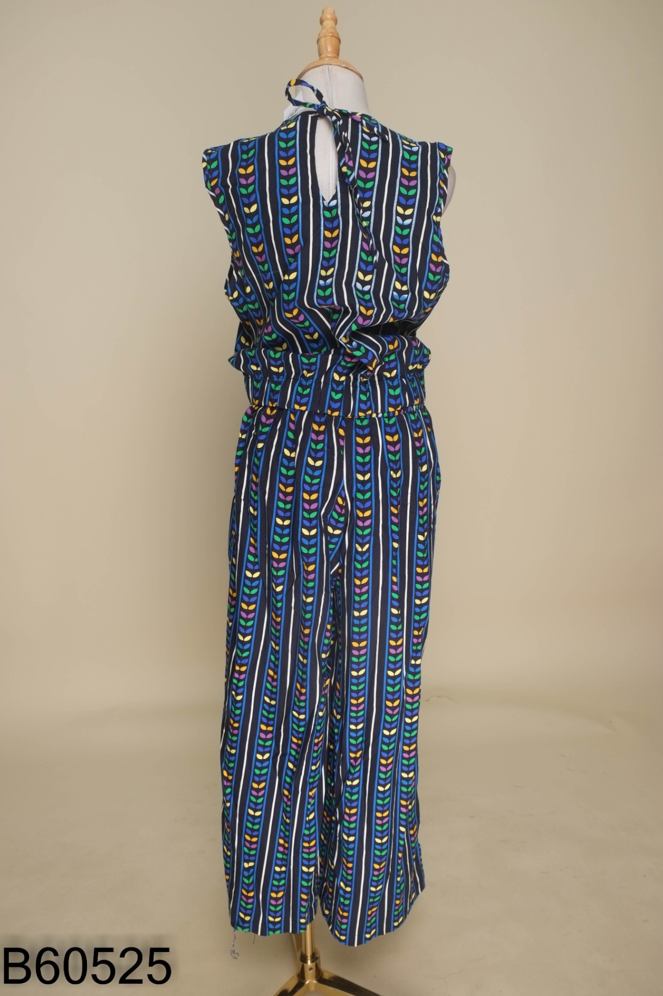 Set Áo xanh than họa tiết + quần dài