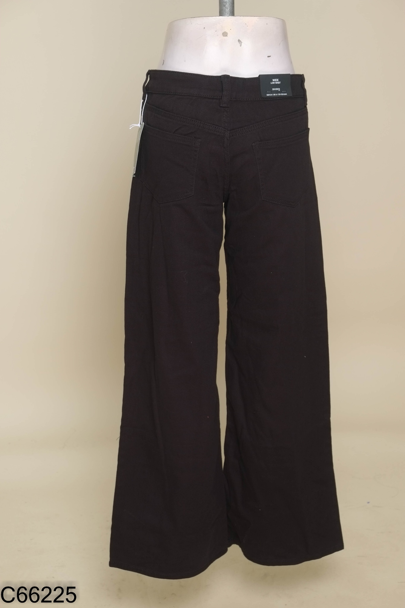 NEWTAG Quần HM jeans đen ống rộng
