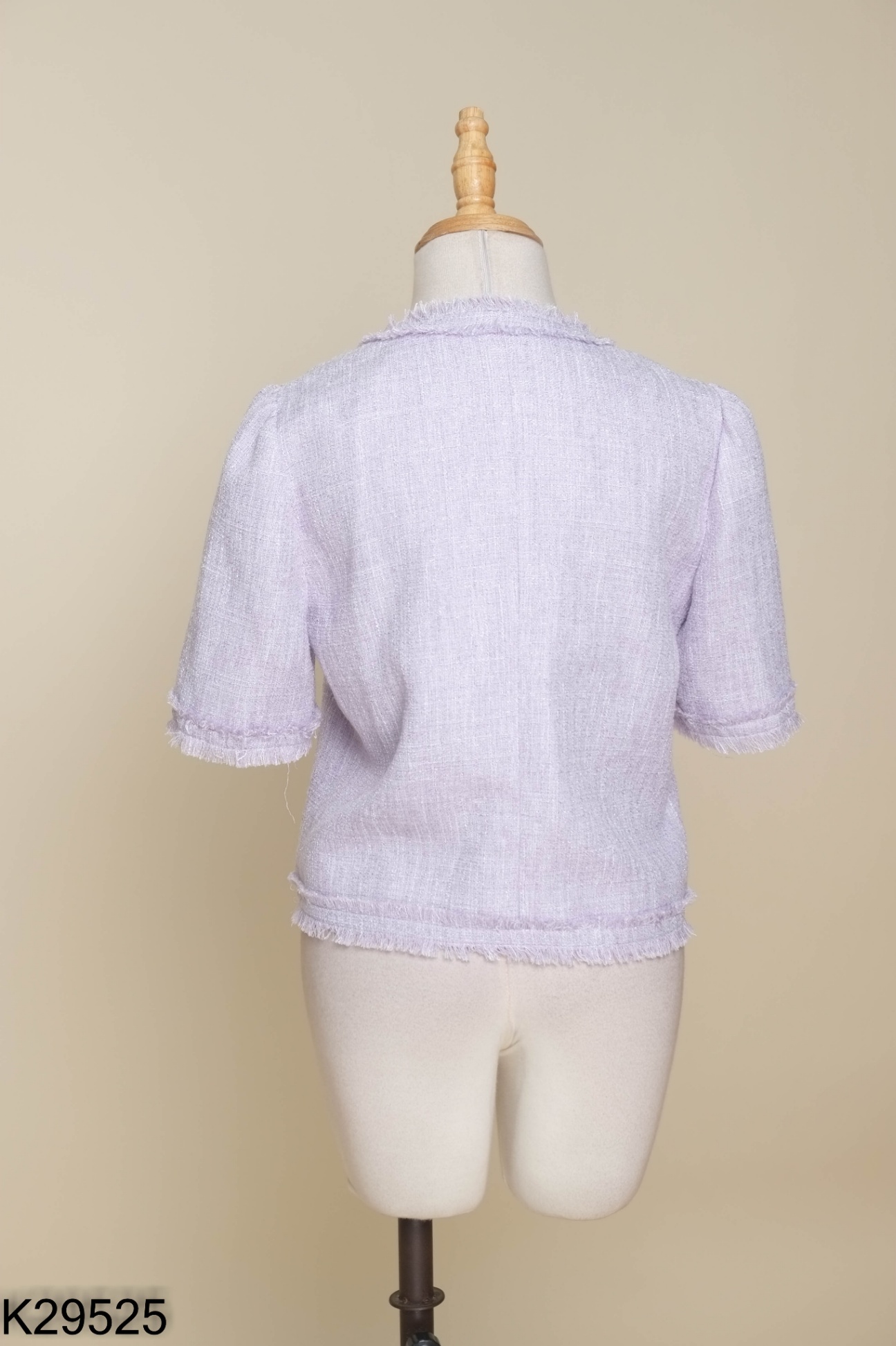 Áo dạ tweed tím ánh nhũ