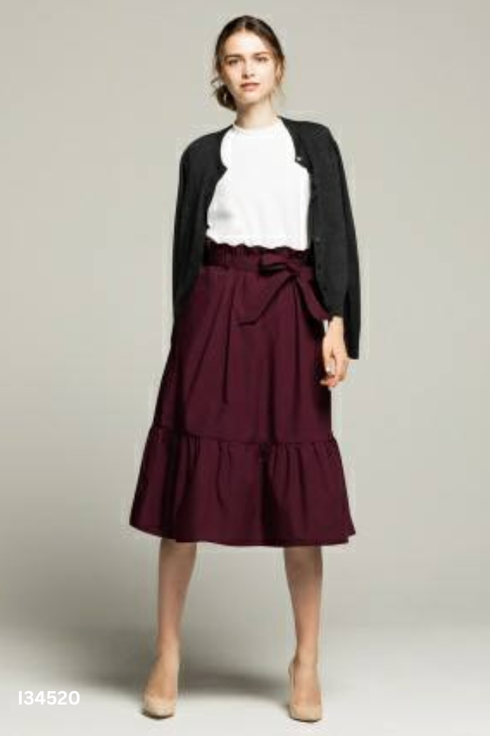 Chân váy UNIQLO tím trơn
