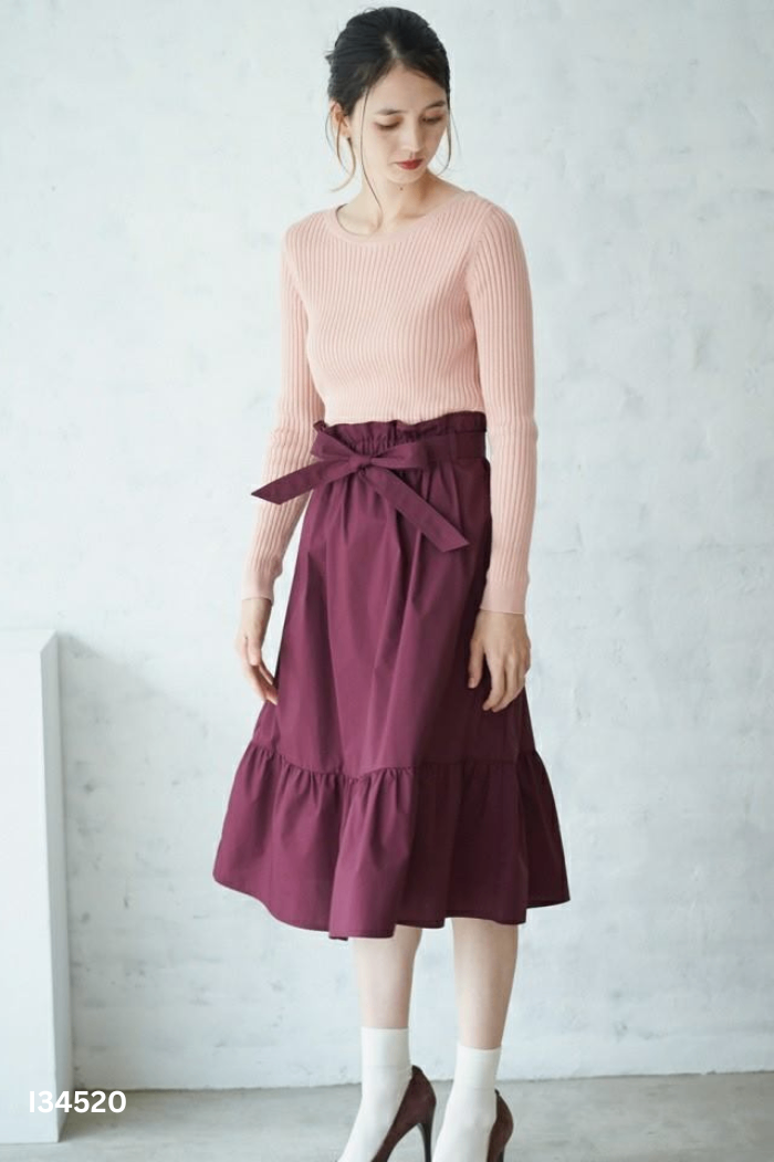 Chân váy UNIQLO tím trơn