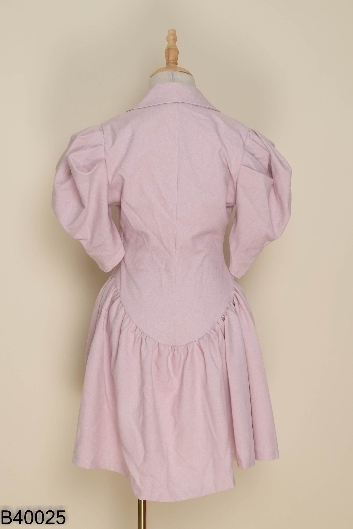 Váy FELI hồng cổ vest