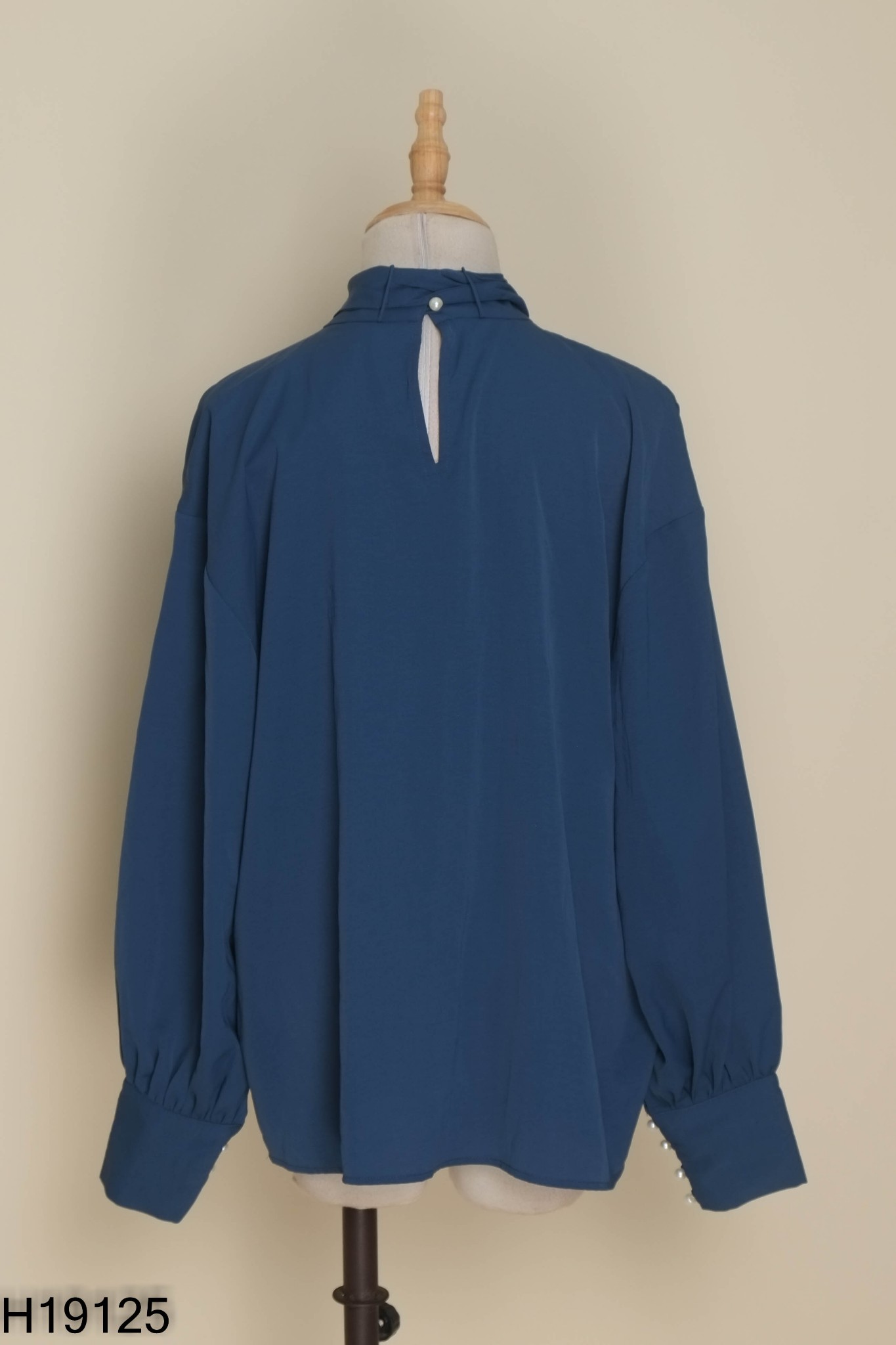 NEWTAG Áo 92 WEAR xanh buộc nơ