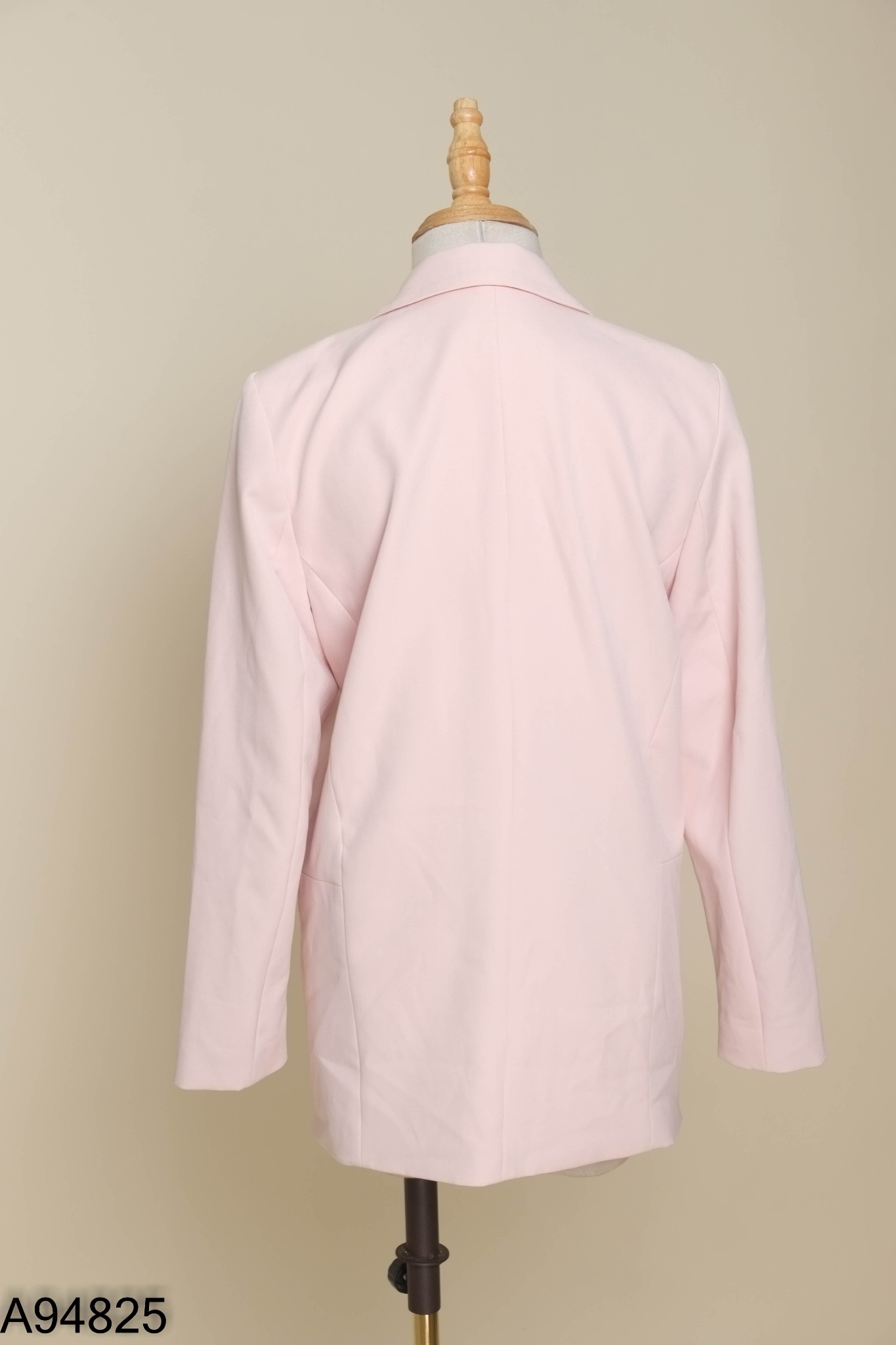 Blazer hồng be trơn