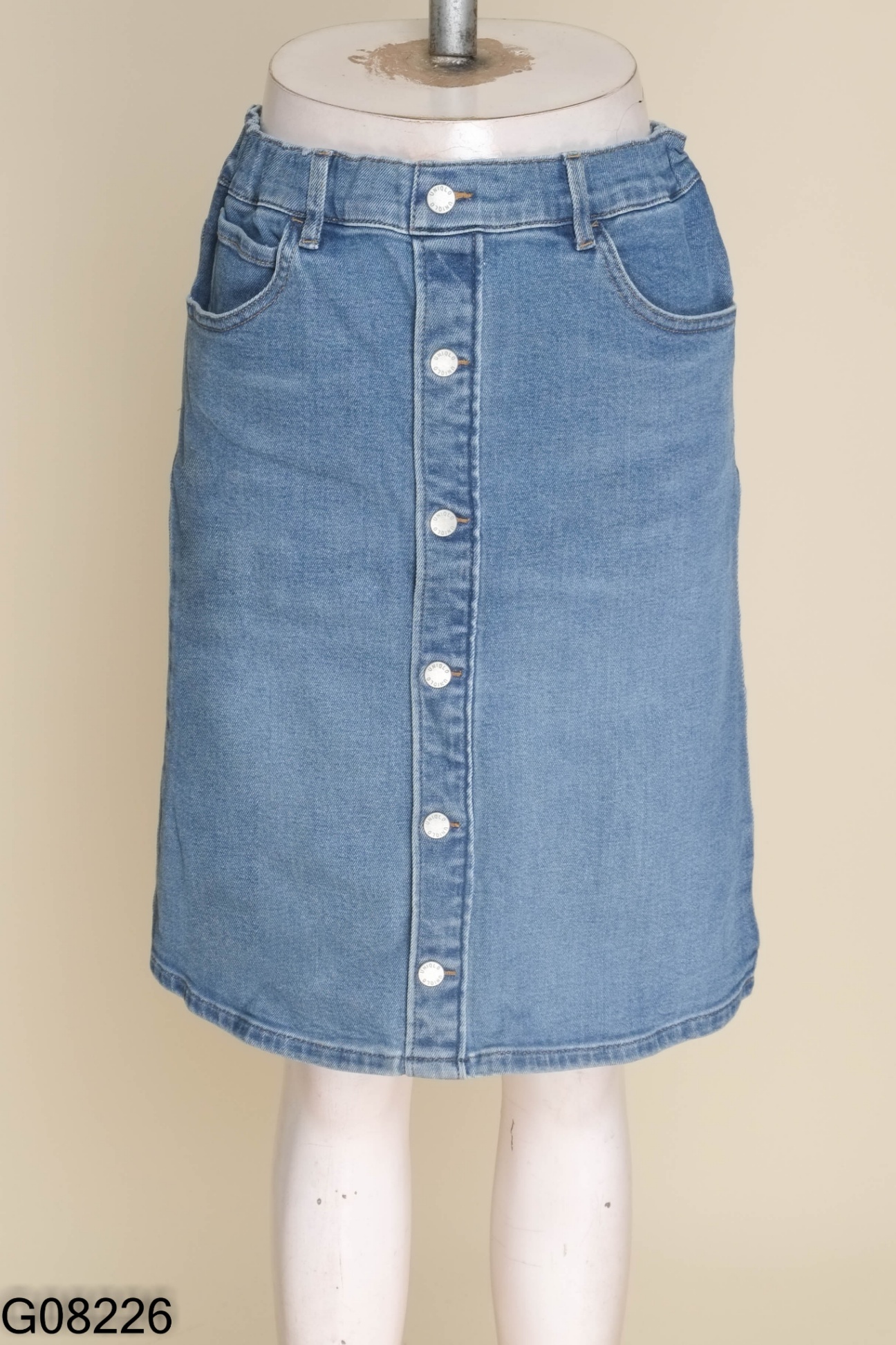 Chân váy UNIQLO jeans xanh kid