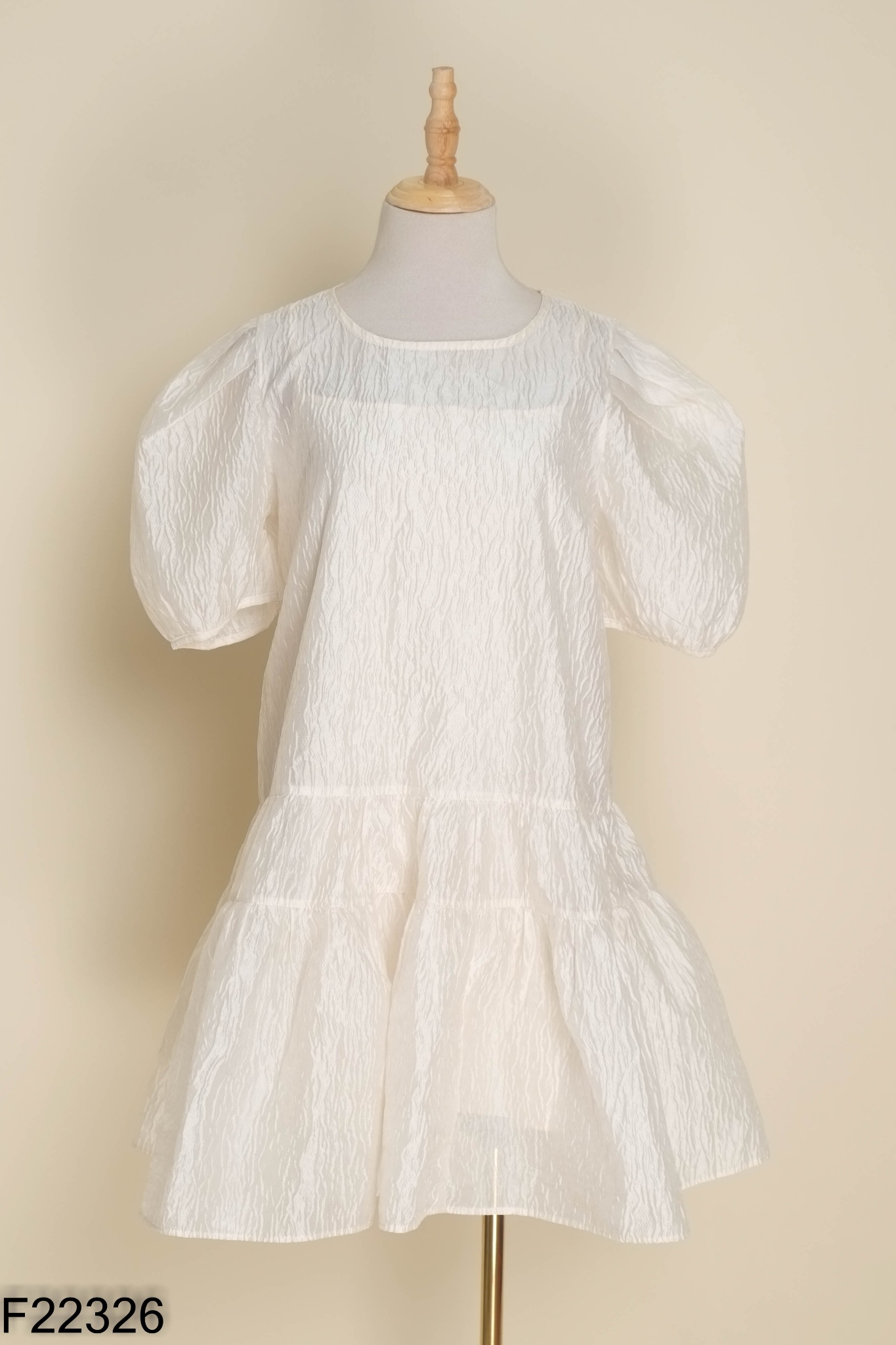 Váy chiffon be tay phồng (CÓ LÓT)