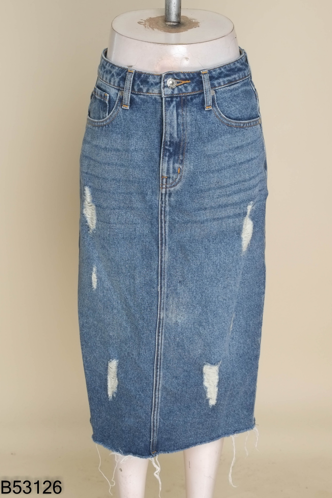 Chân váy MASARA jeans xanh rách