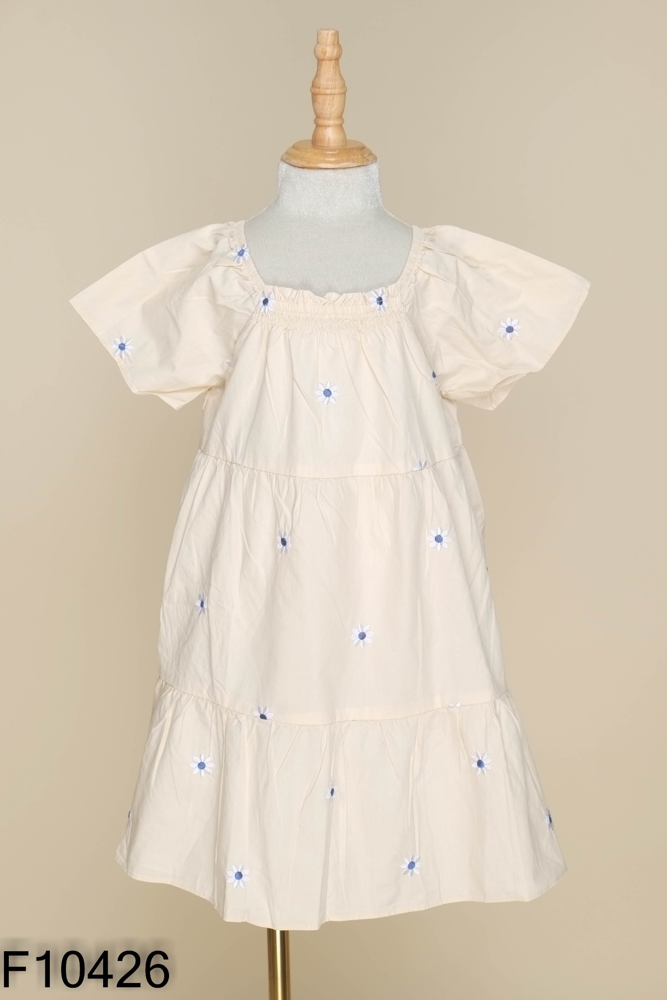 NEWTAG Váy CHIHO be hoa xanh trắng KIDS