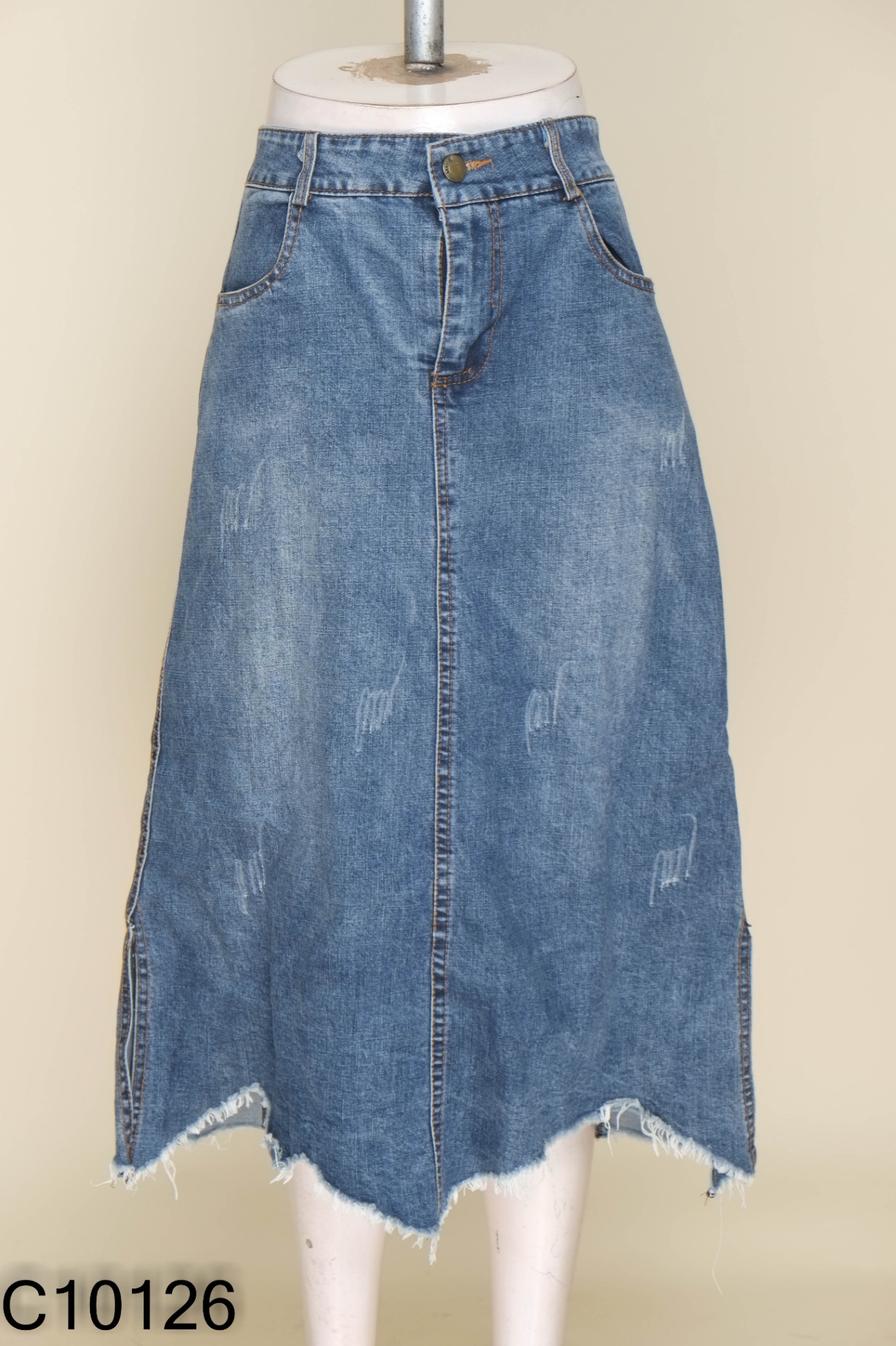 Chân váy jeans xanh