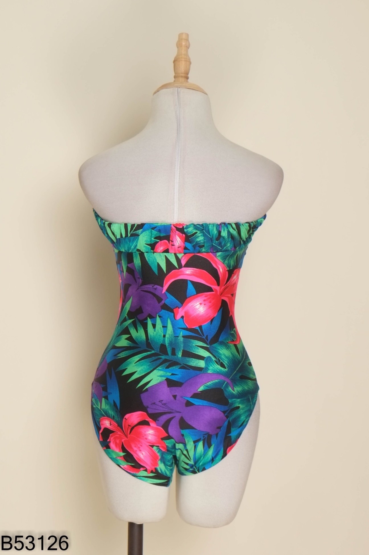Bikini 1 mảnh xanh hoa màu sắc
