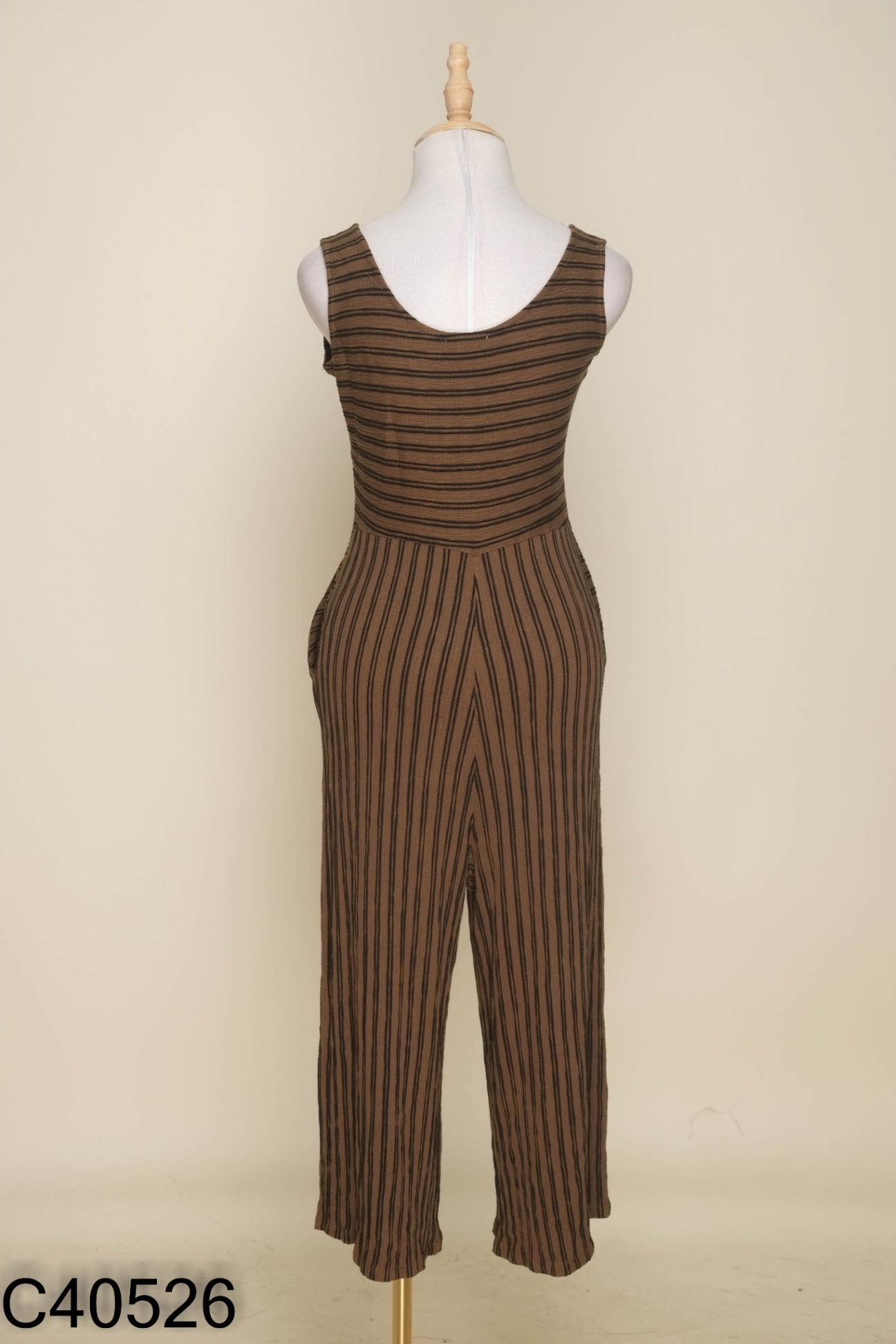 Jumpsuits nâu rêu OVS sọc đen