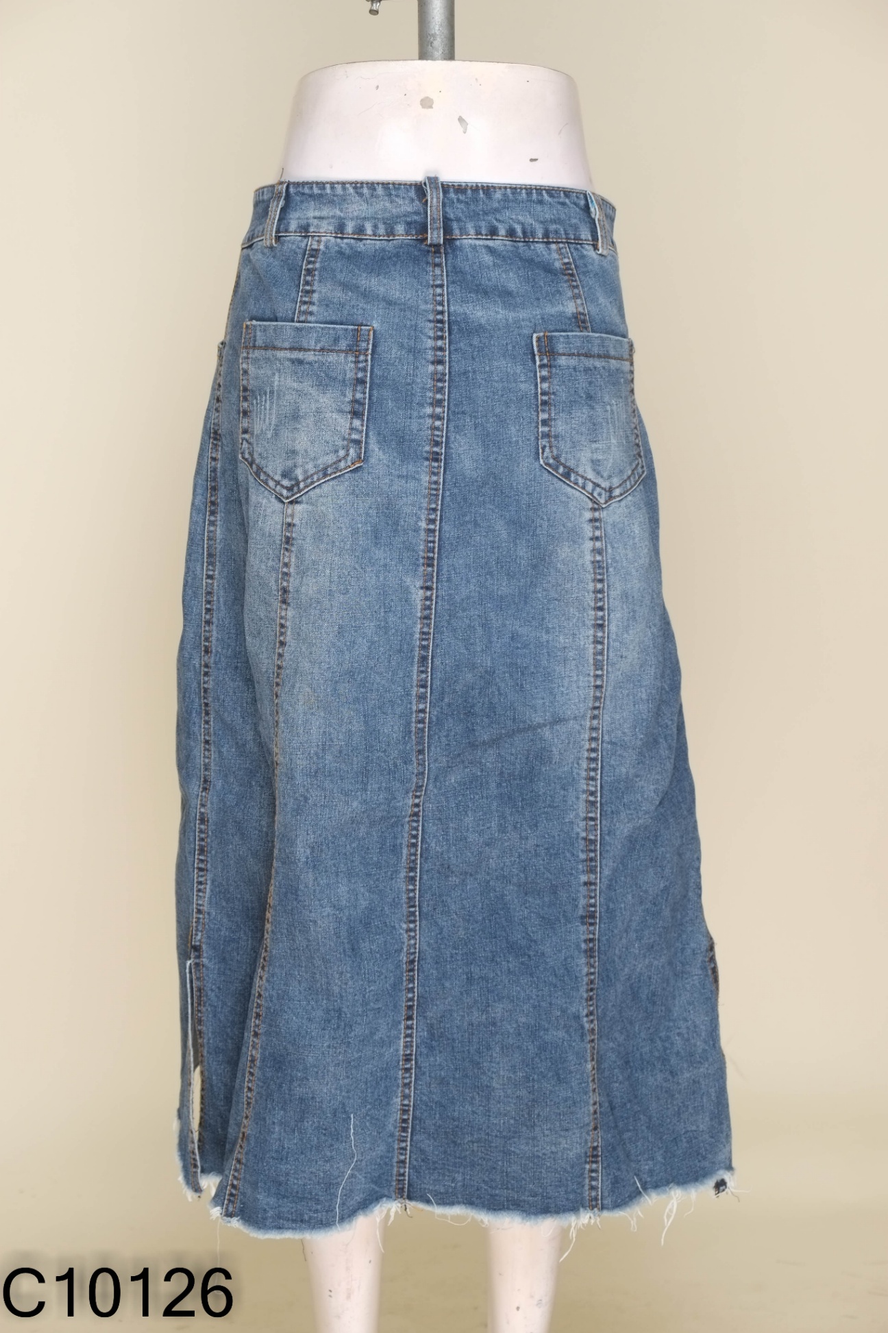 Chân váy jeans xanh