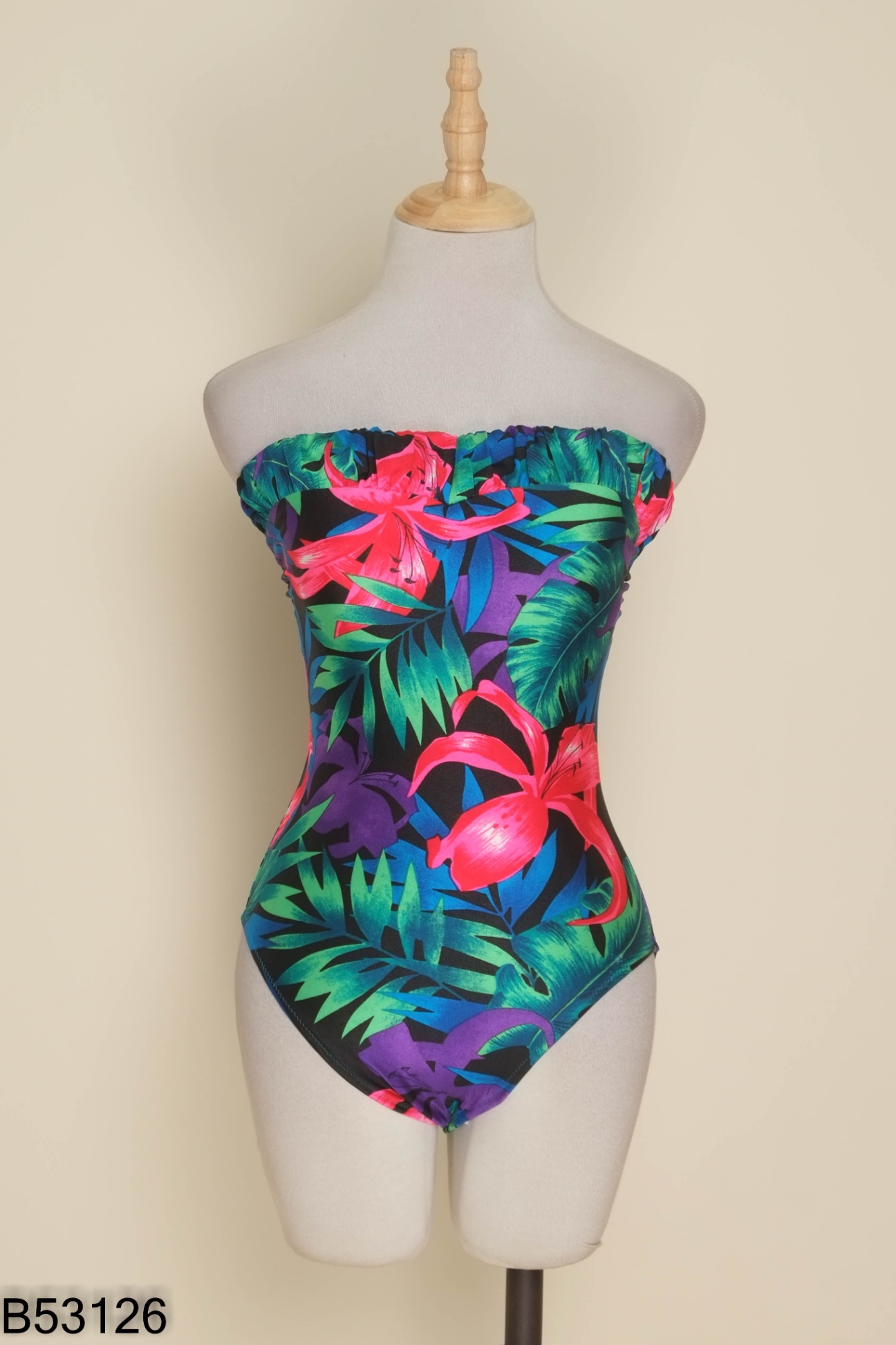 Bikini 1 mảnh xanh hoa màu sắc