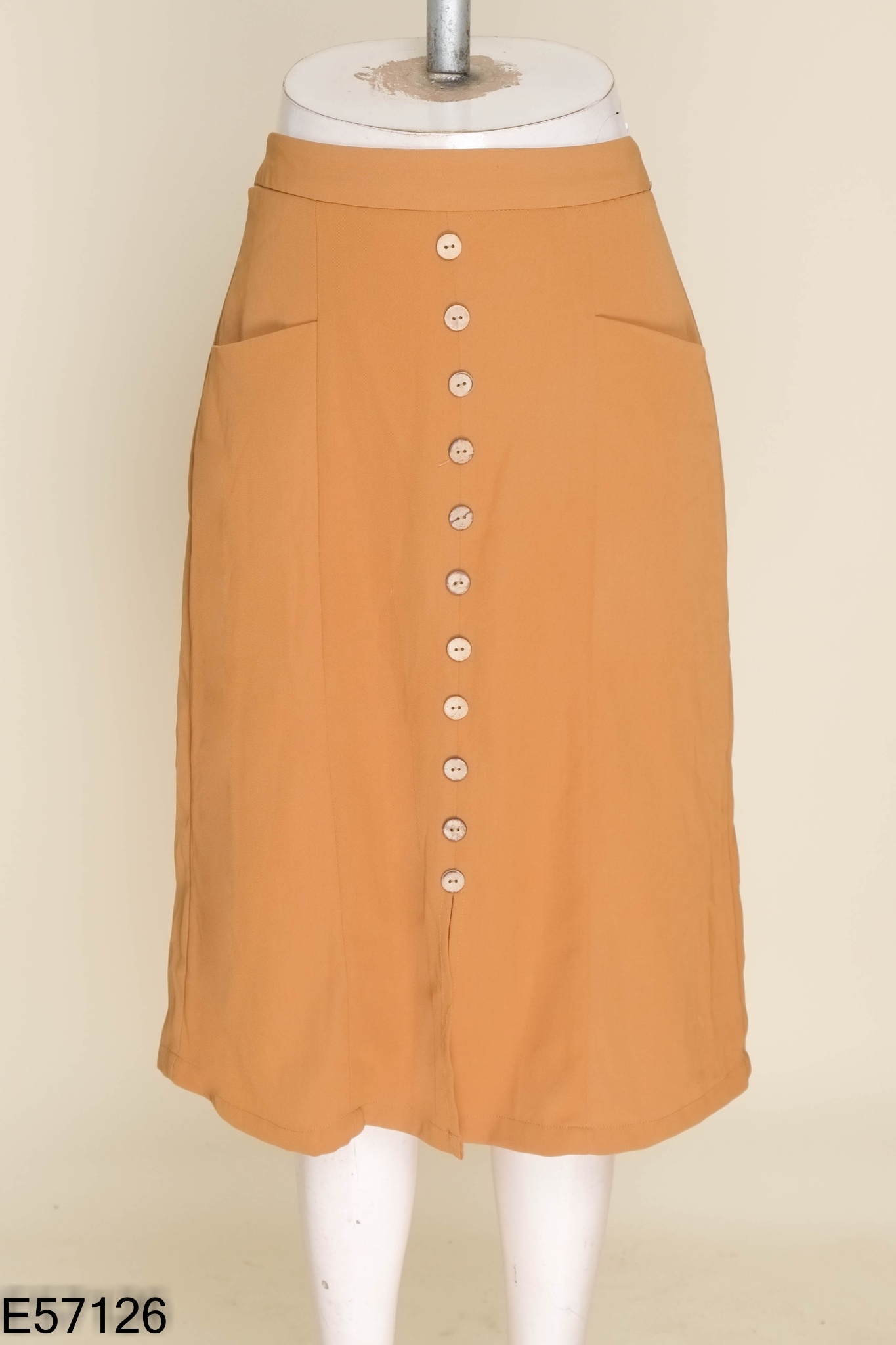 Chân váy ADORE DRESS nâu cúc dừa