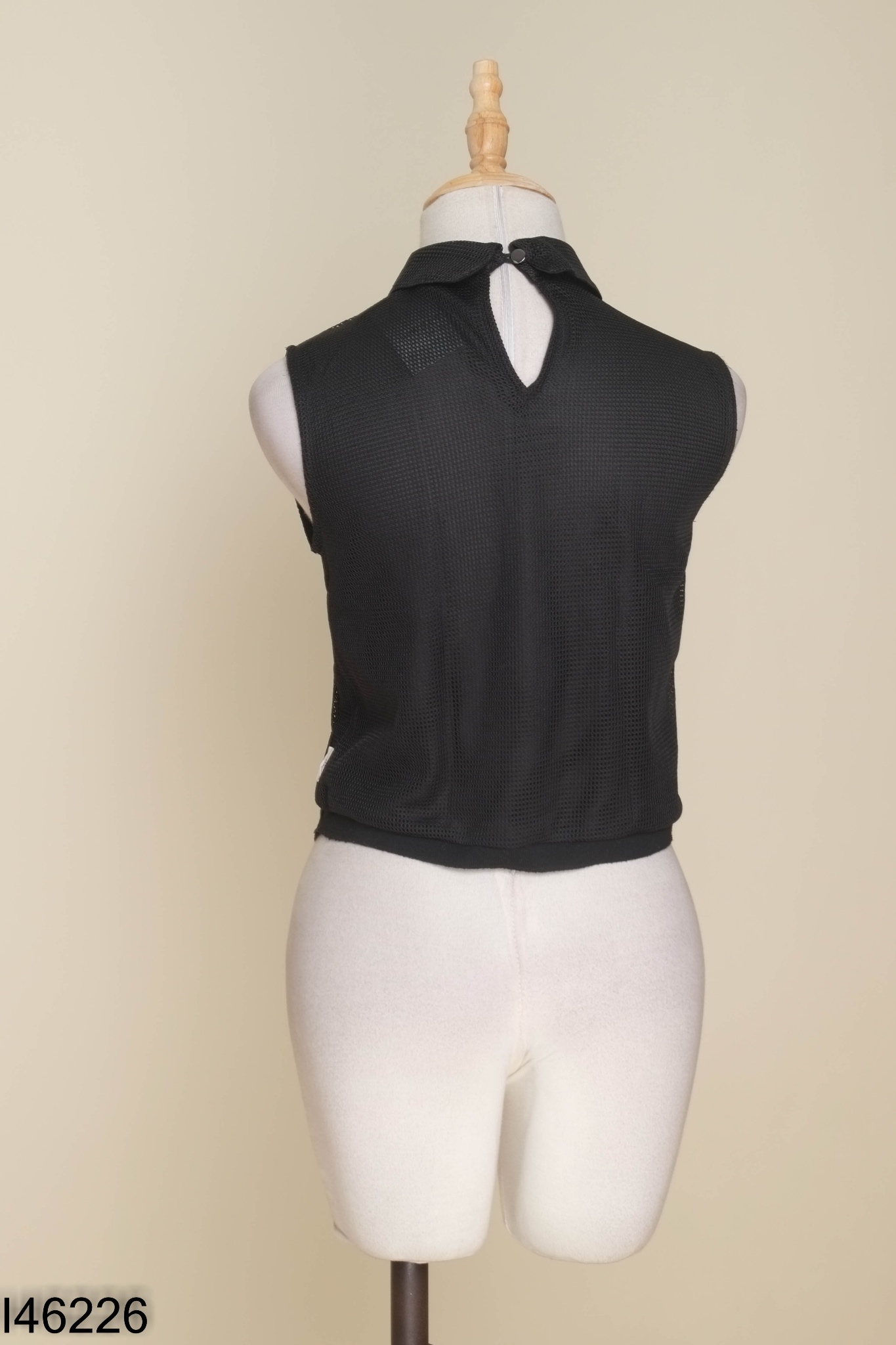 Áo sát nách IVY MODA lưới đen
