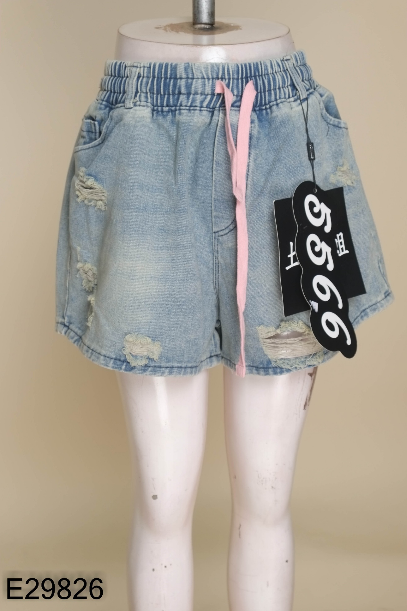 NEWTAG Quần short jean xanh