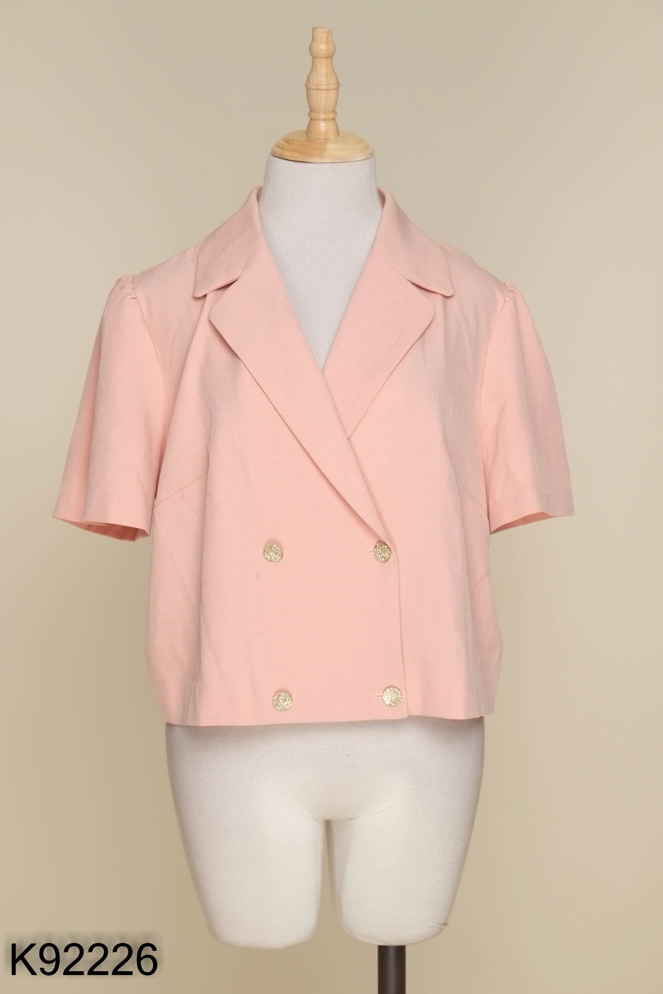 Áo IVY MODA cam hồng cổ vest